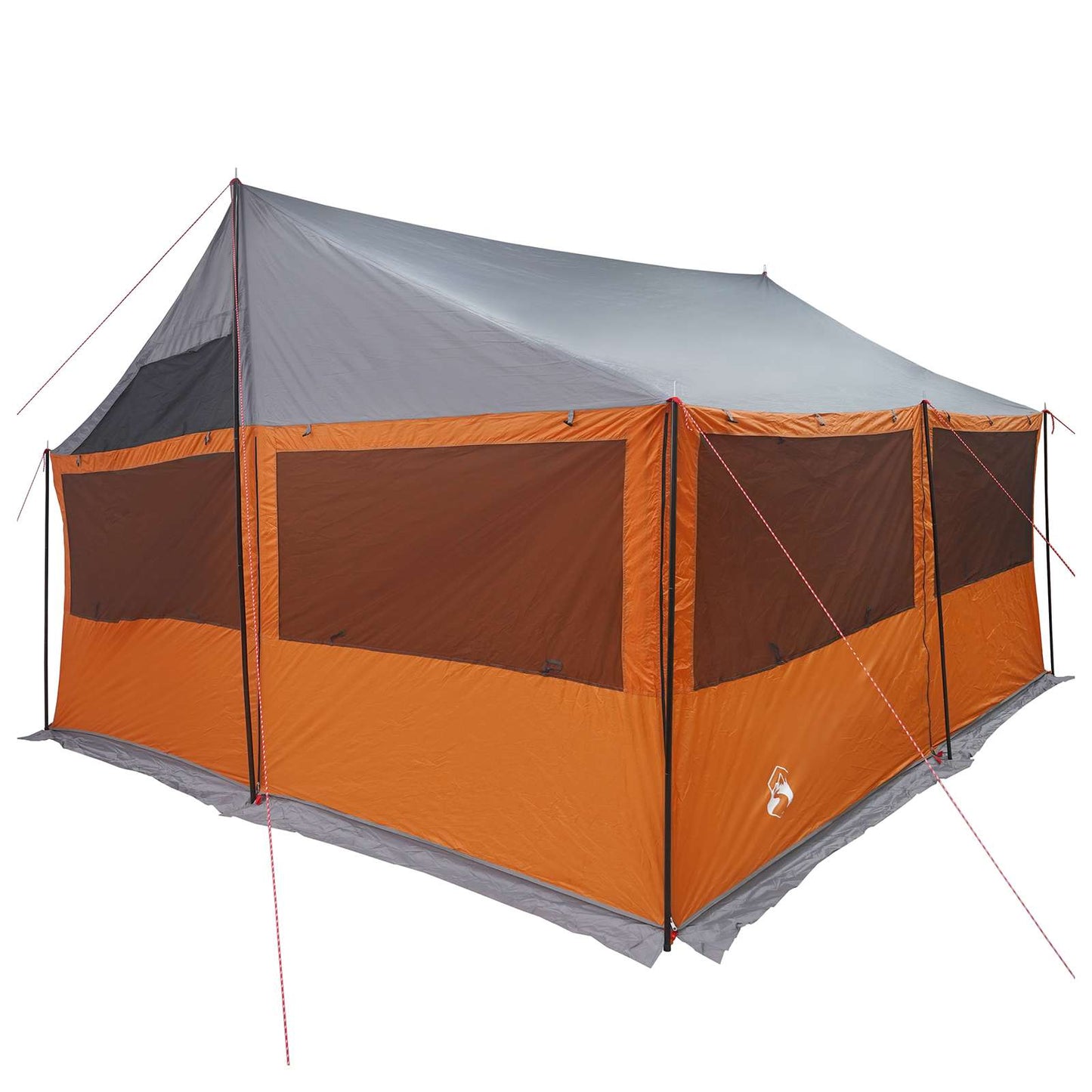 Familietelt Grå og orange 450 x 400 x 265 cm Polyester og Stål