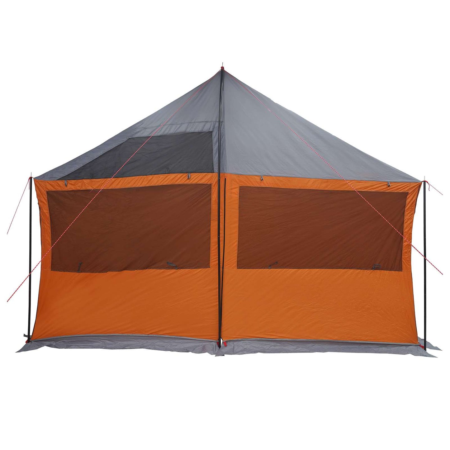 Familietelt Grå og orange 450 x 400 x 265 cm Polyester og Stål