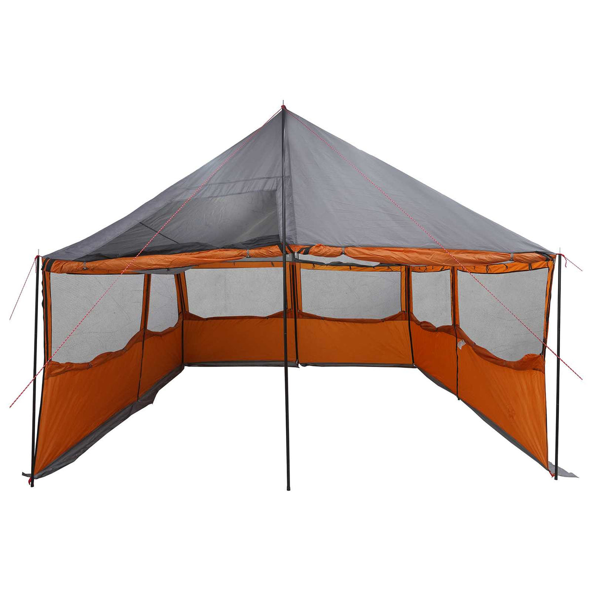 Familietelt Grå og orange 450 x 400 x 265 cm Polyester og Stål