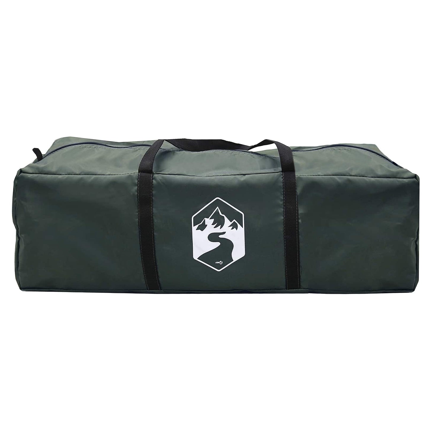 Familietelt Army grøn 450 x 400 x 265 cm Polyester og Stål