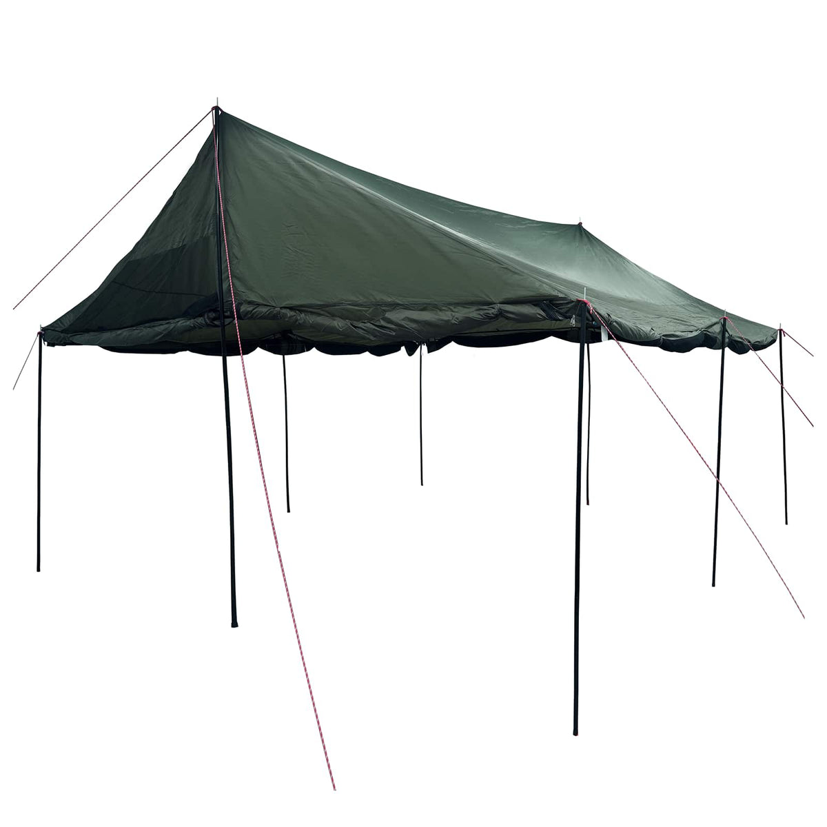 Familietelt Army grøn 450 x 400 x 265 cm Polyester og Stål