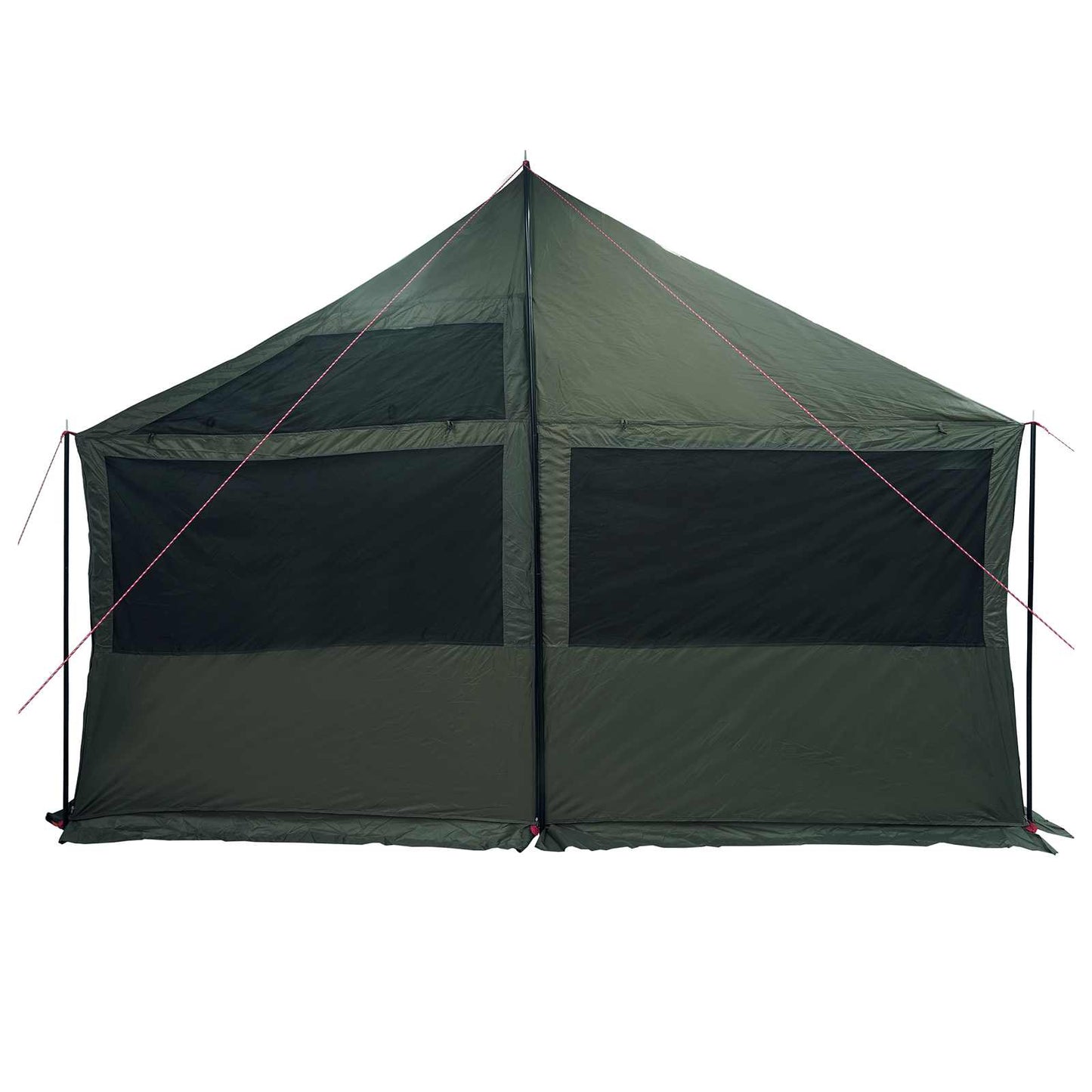 Familietelt Army grøn 450 x 400 x 265 cm Polyester og Stål