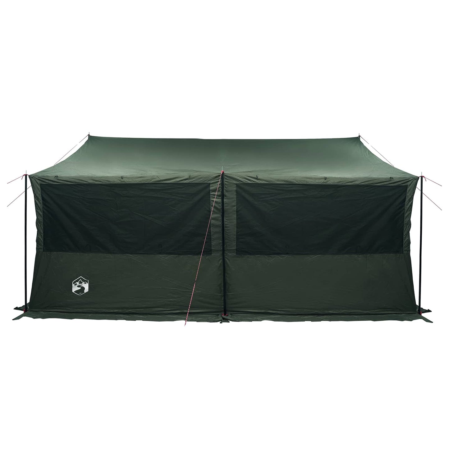 Familietelt Army grøn 450 x 400 x 265 cm Polyester og Stål