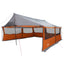 Familietelt Grå og orange 600 x 400 x 268 cm Polyester og Stål