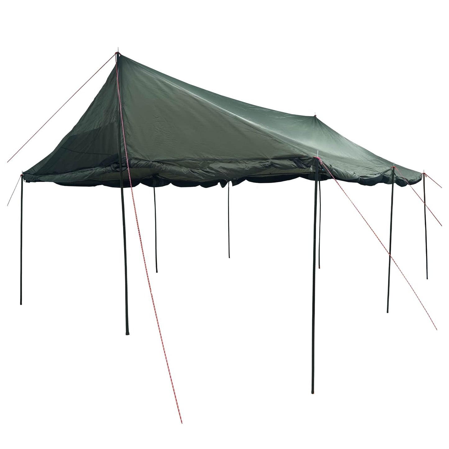 Familietelt Army grøn 600 x 400 x 268 cm Polyester og Stål