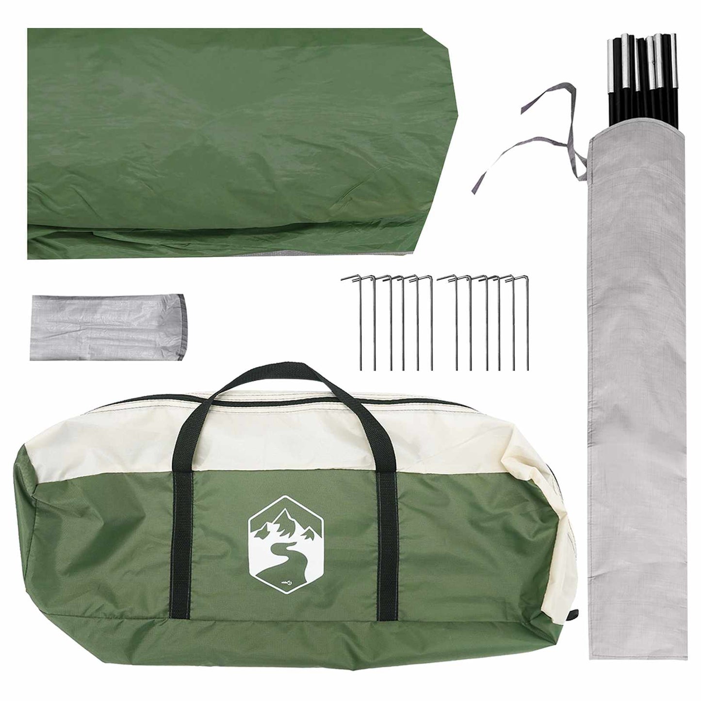 Party Tent med tag Grøn 500 x 500 x 350 cm Polyester og Stål