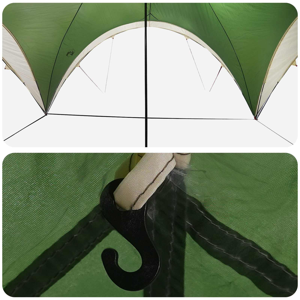Party Tent med tag Grøn 500 x 500 x 350 cm Polyester og Stål