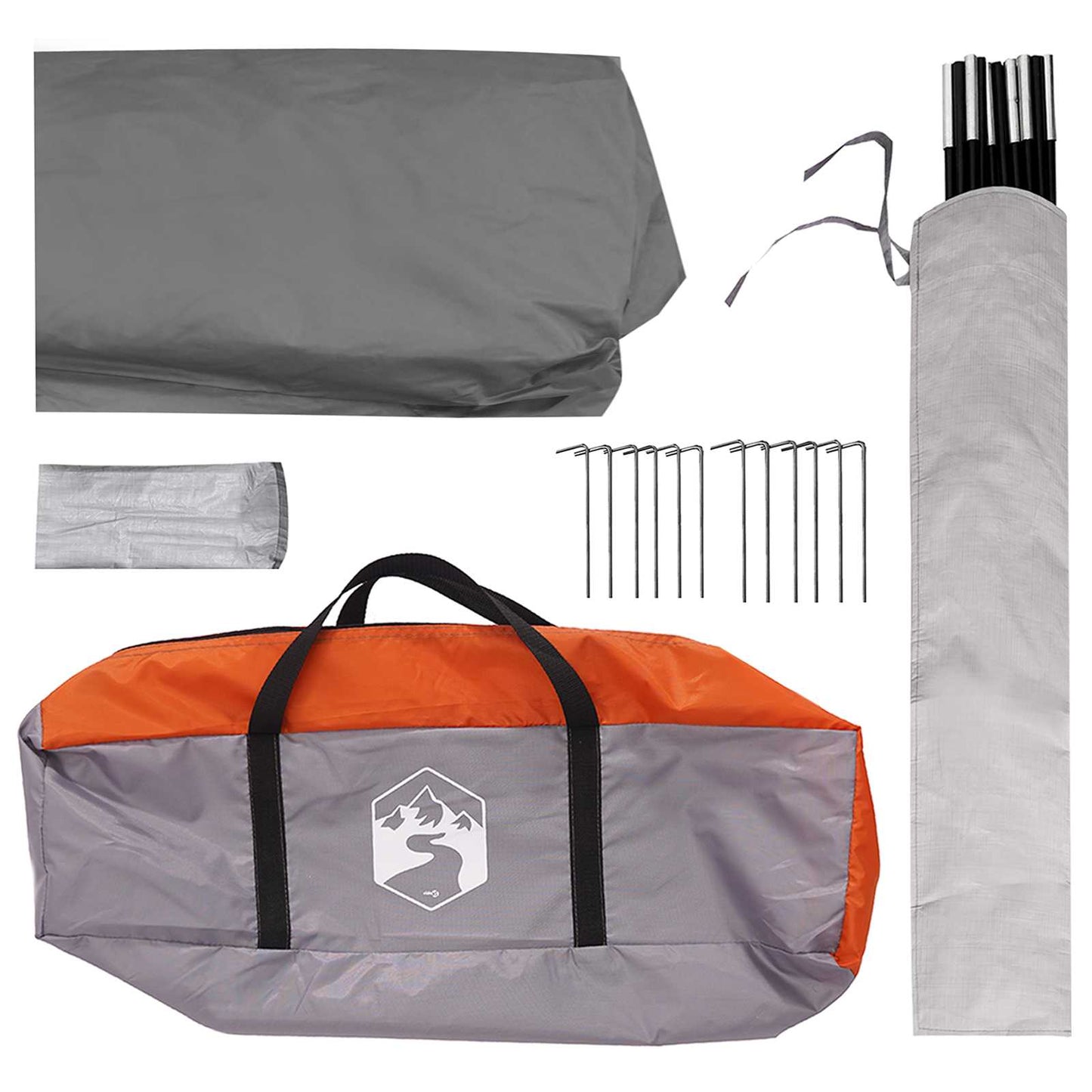 Party Tent Grå og orange 500 x 500 x 350 cm Polyester og Stål