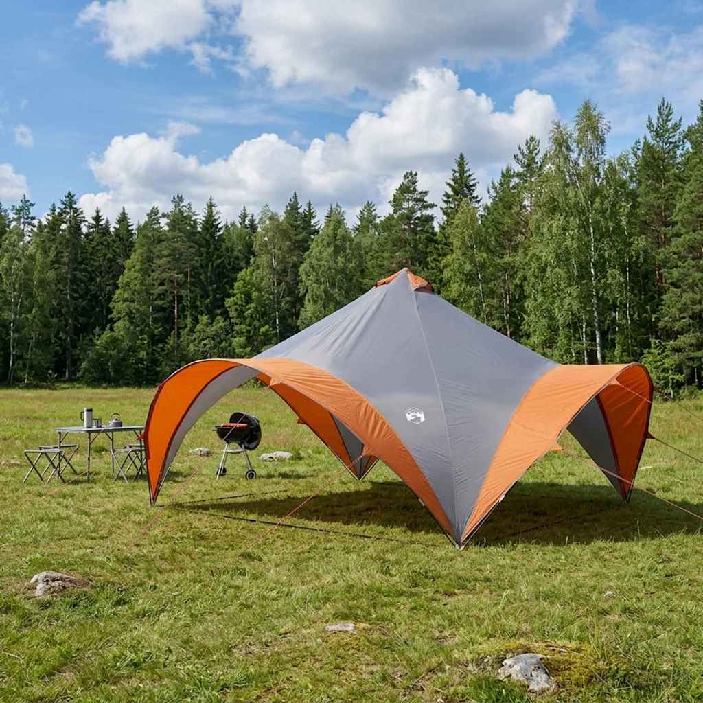 Party Tent Grå og orange 500 x 500 x 350 cm Polyester og Stål