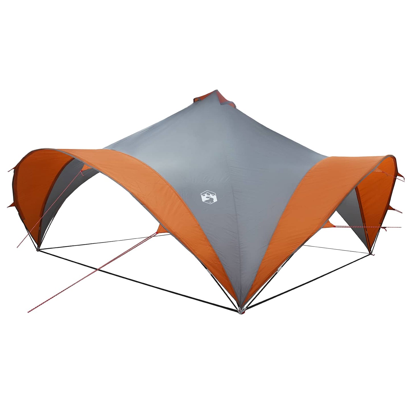 Party Tent Grå og orange 500 x 500 x 350 cm Polyester og Stål