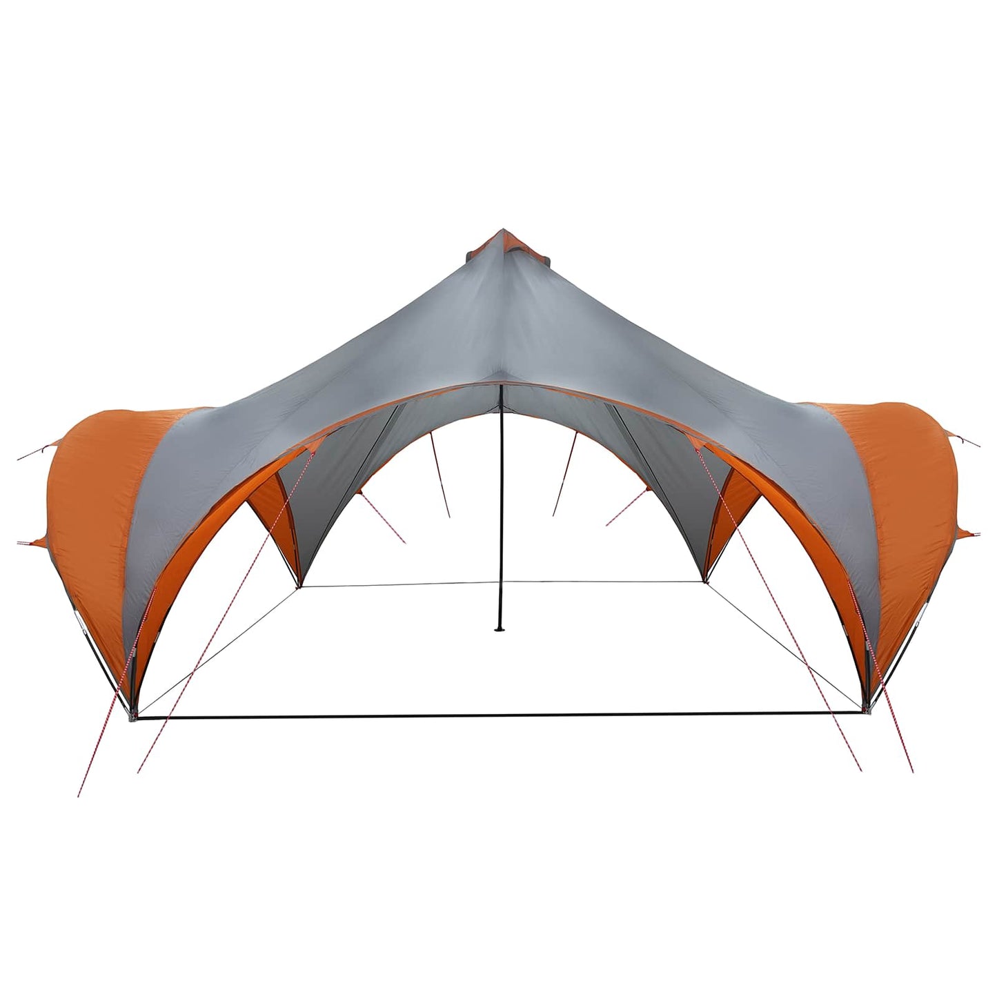 Party Tent Grå og orange 500 x 500 x 350 cm Polyester og Stål