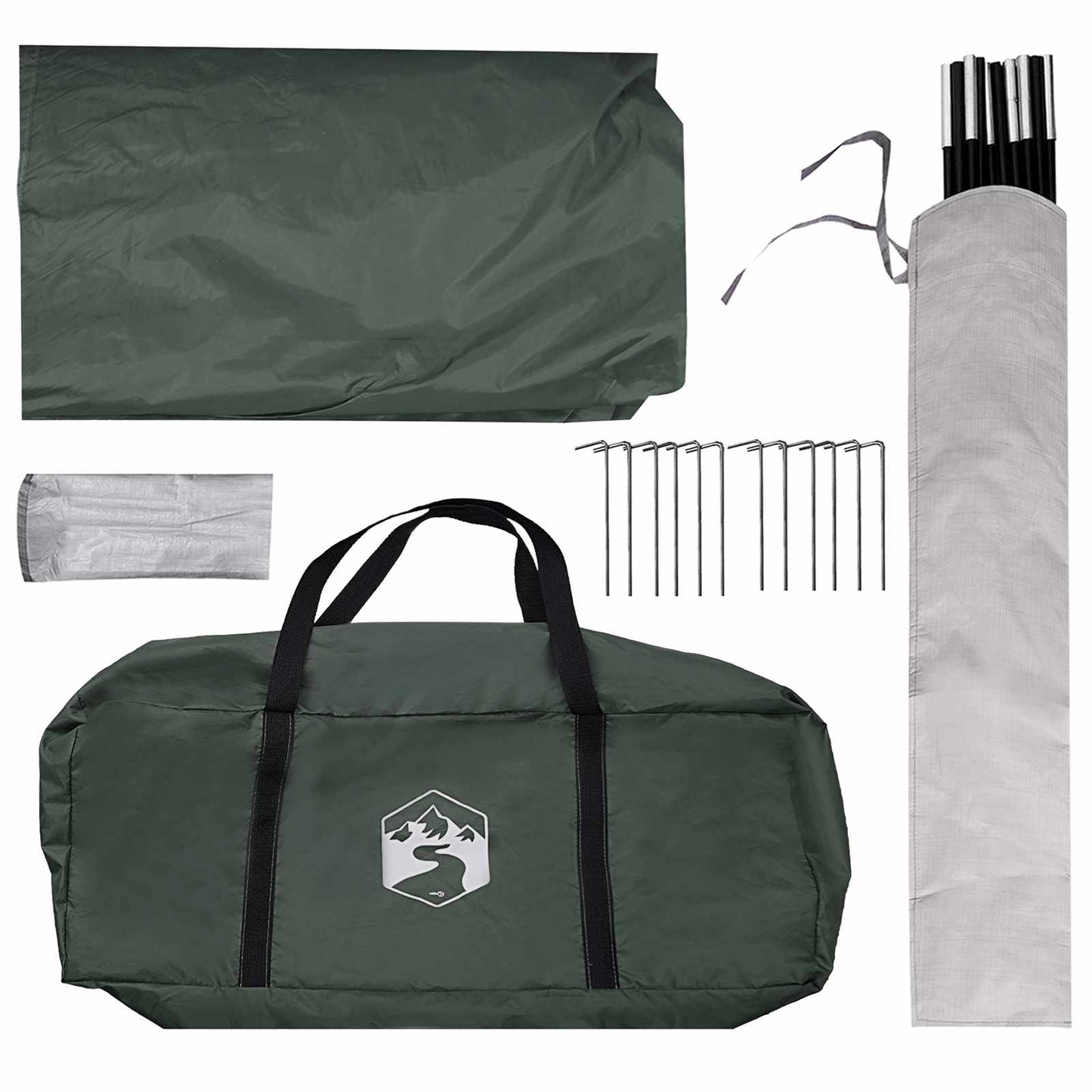 Party Tent Army grøn 500 x 500 x 350 cm Polyester og Stål