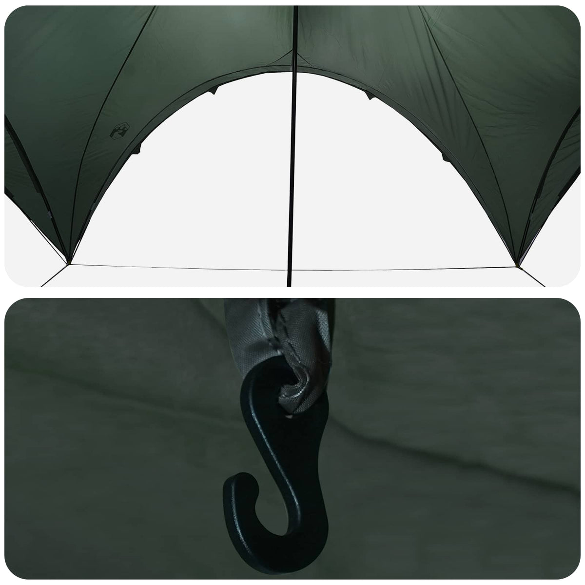 Party Tent Army grøn 500 x 500 x 350 cm Polyester og Stål