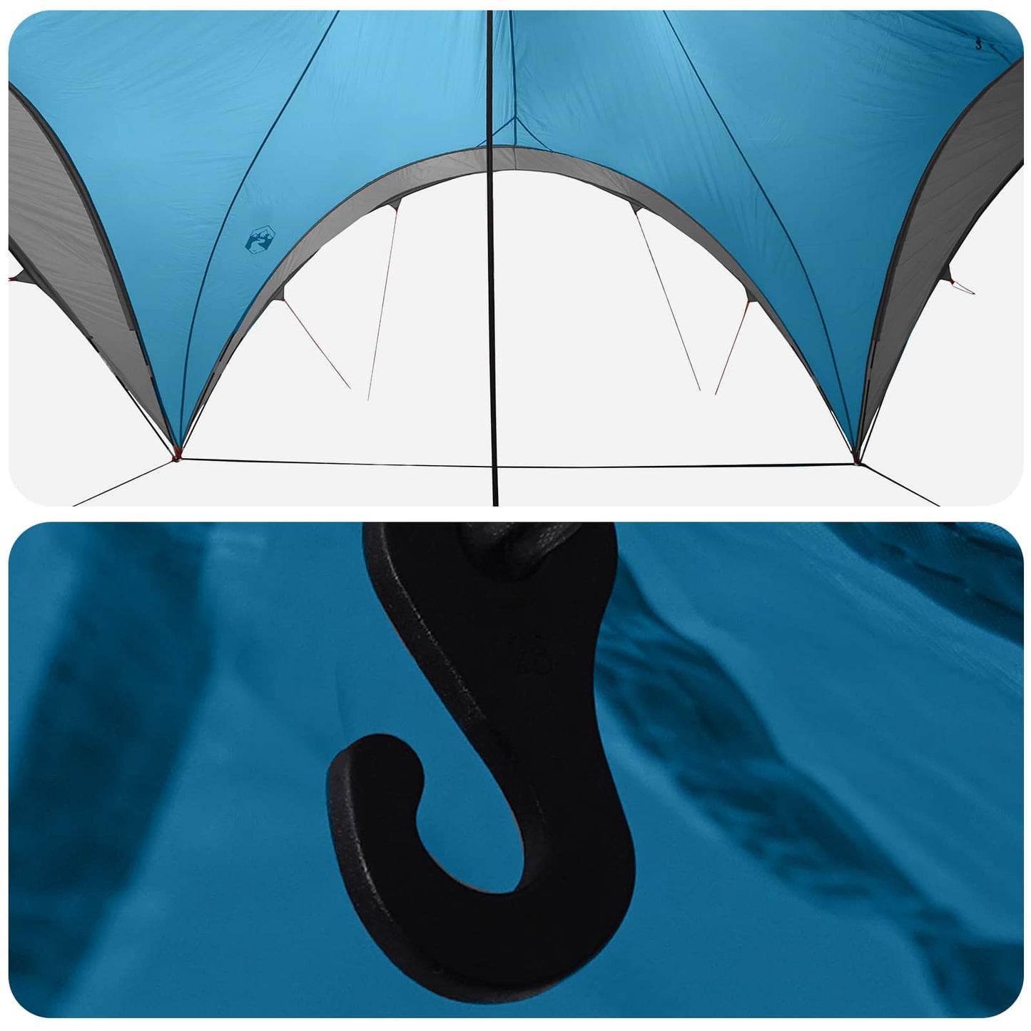 Party Tent med tag Blå 600 x 600 x 400 cm Polyester og Stål