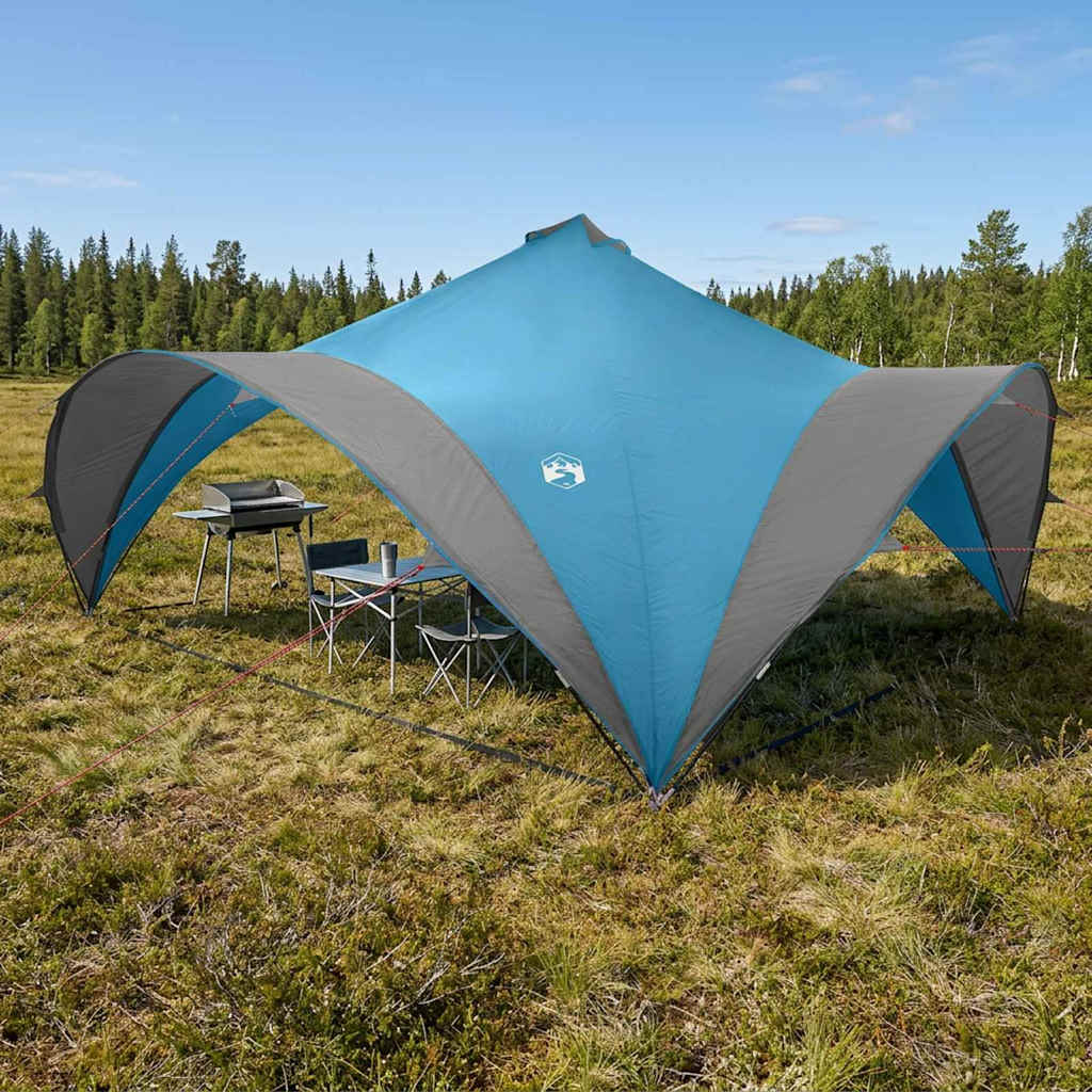 Party Tent med tag Blå 600 x 600 x 400 cm Polyester og Stål