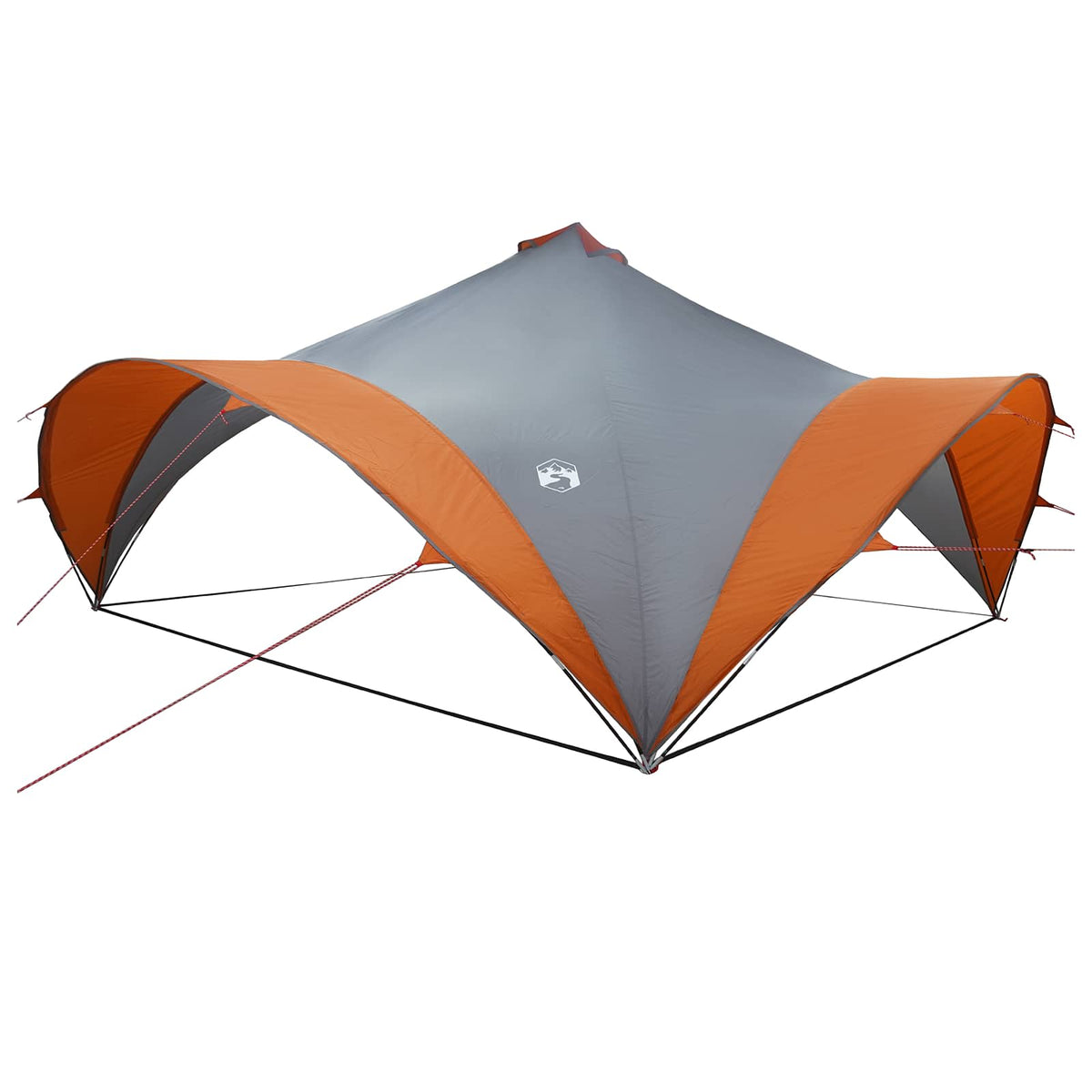 Party Tent Grå og orange 600 x 600 x 400 cm Polyester og Stål