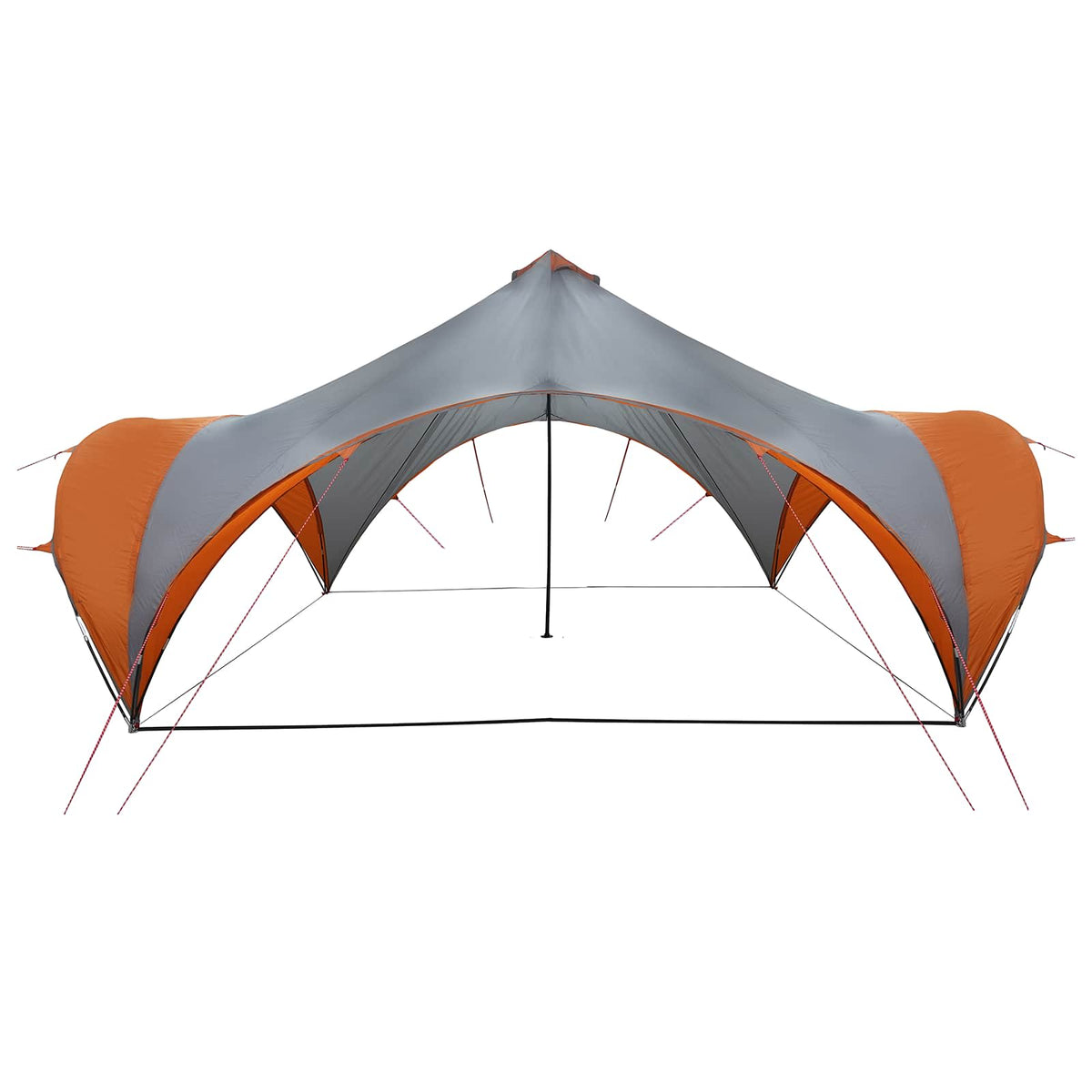 Party Tent Grå og orange 600 x 600 x 400 cm Polyester og Stål