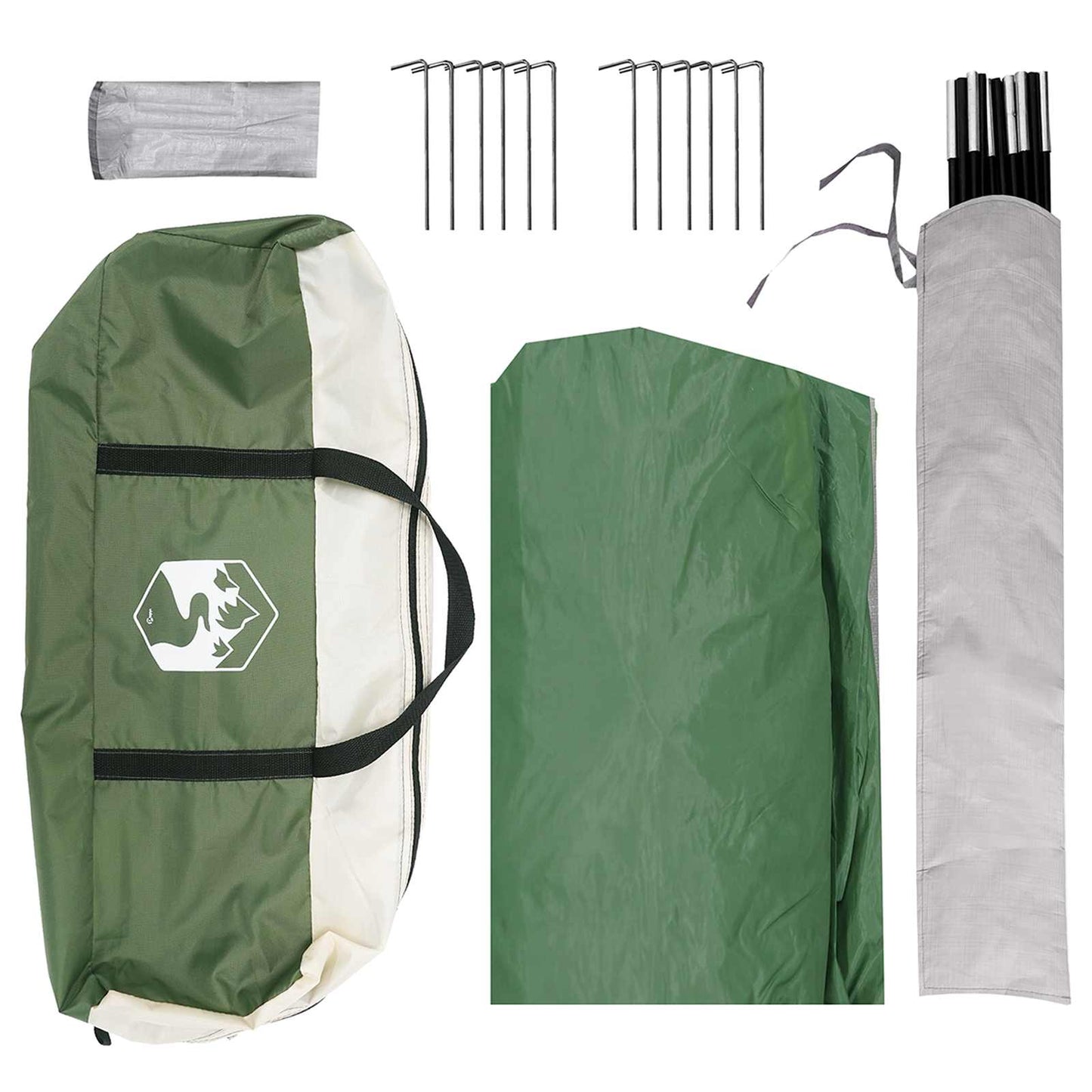 Party Tent med tag Grøn 400 x 400 x 320 cm Polyester og Stål