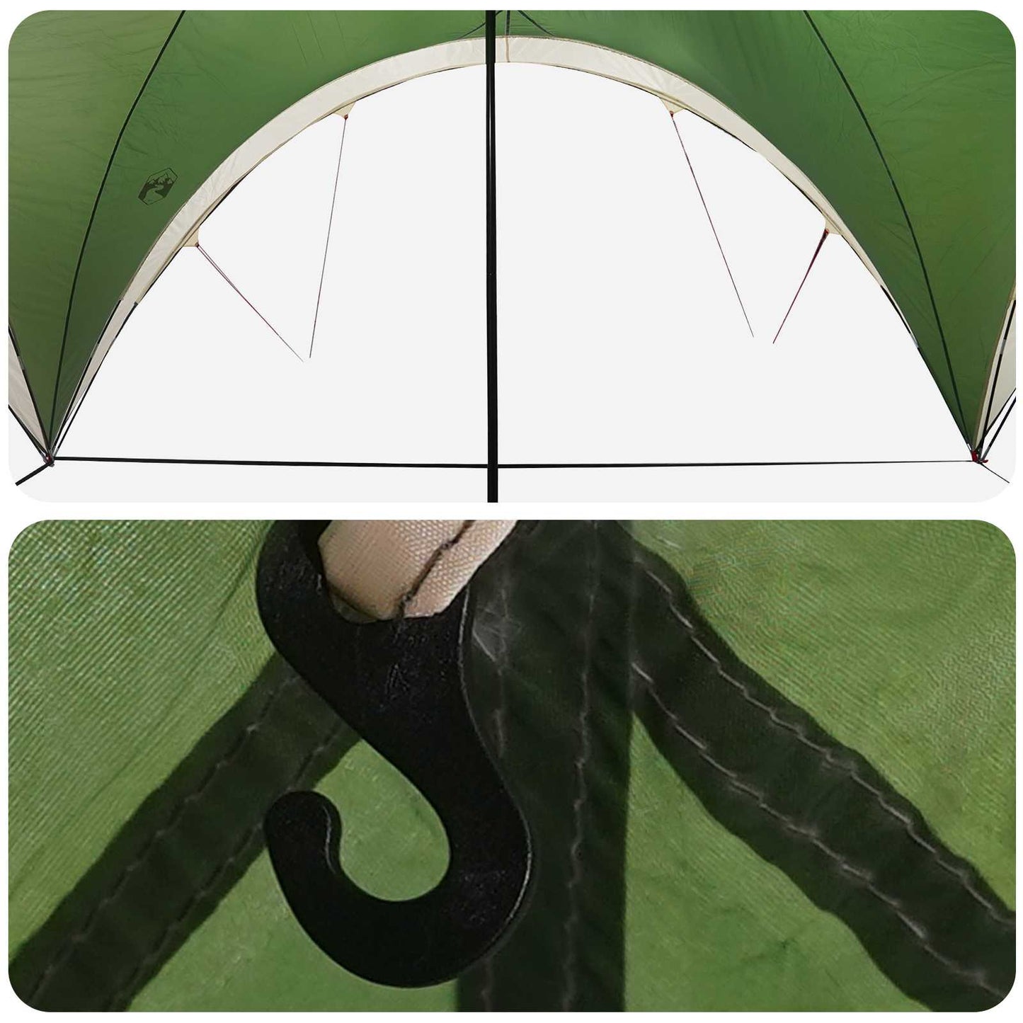 Party Tent med tag Grøn 400 x 400 x 320 cm Polyester og Stål