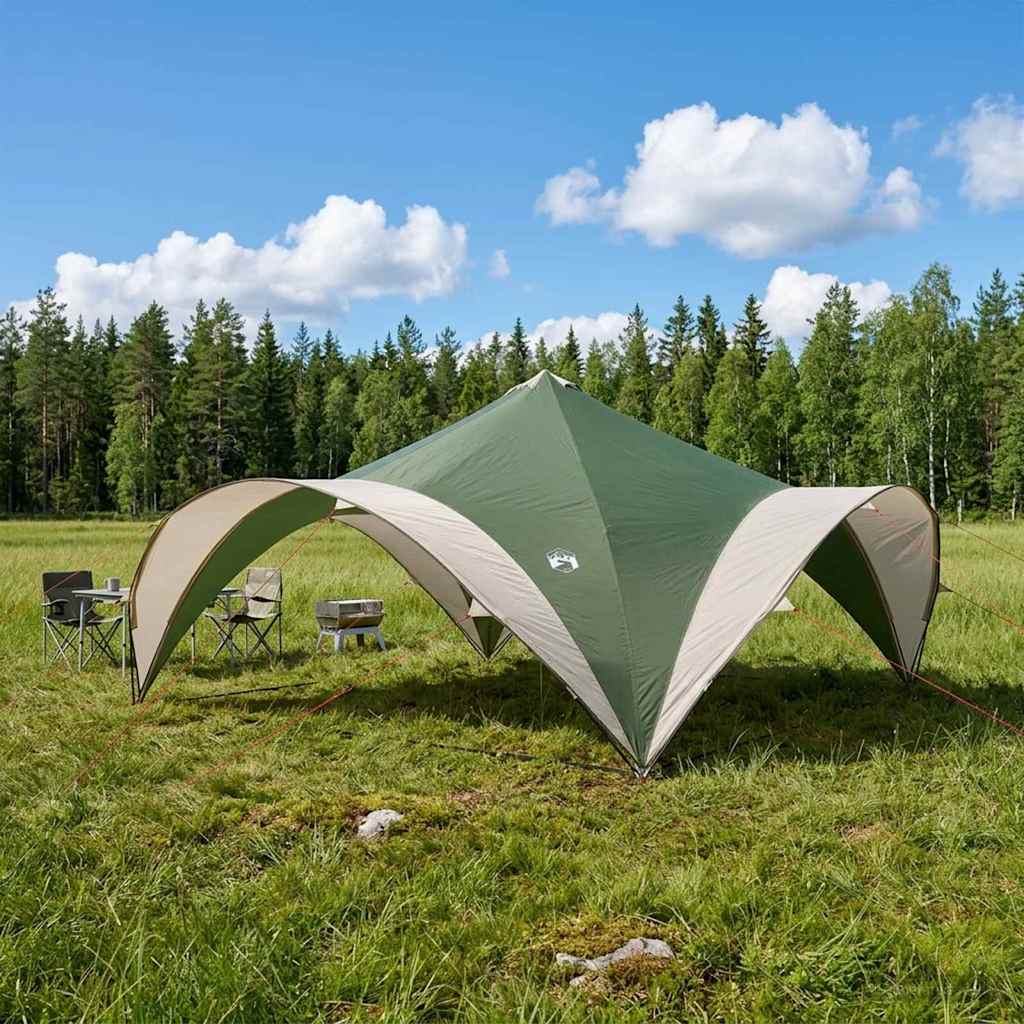 Party Tent med tag Grøn 400 x 400 x 320 cm Polyester og Stål
