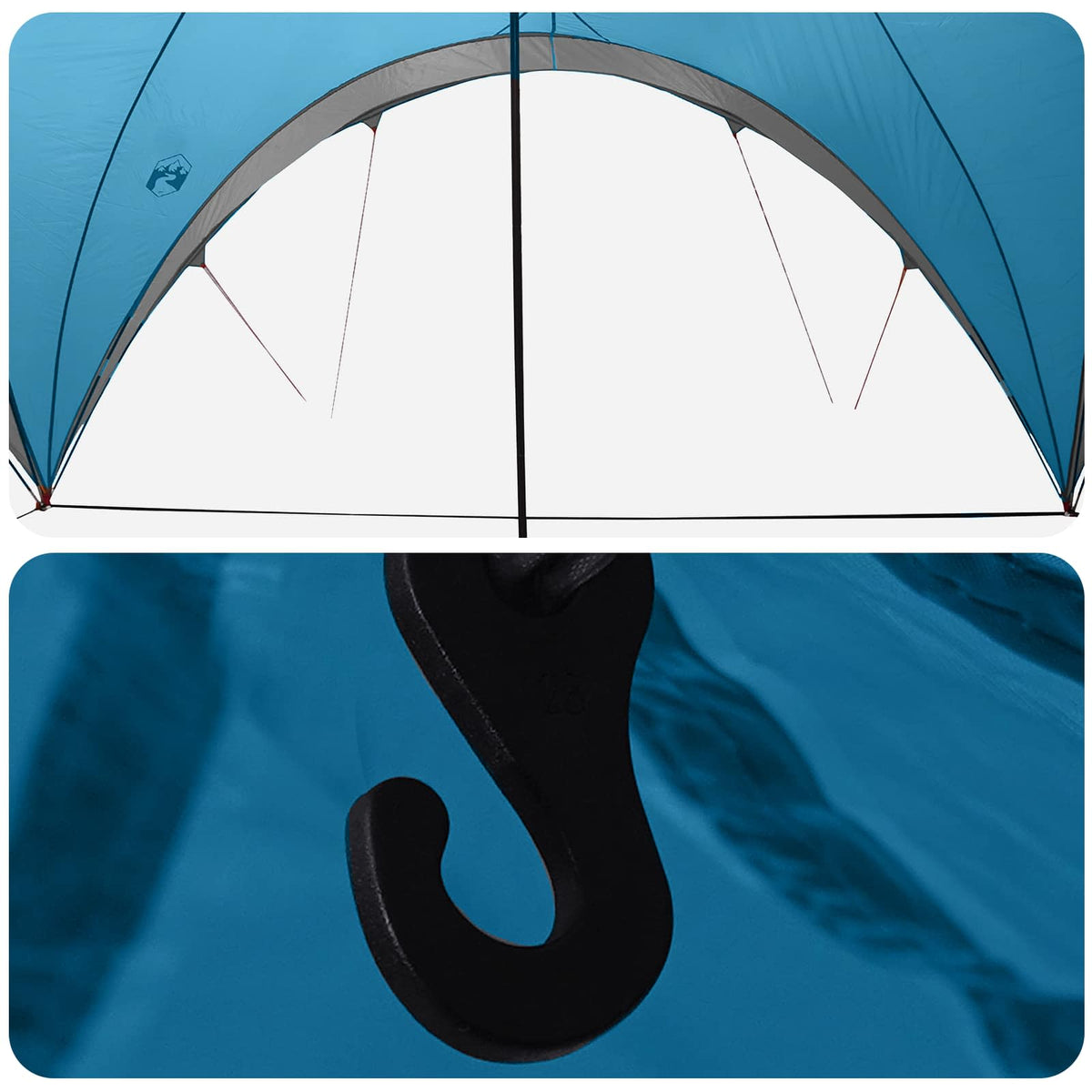 Party Tent med tag Blå 400 x 400 x 320 cm Polyester og Stål