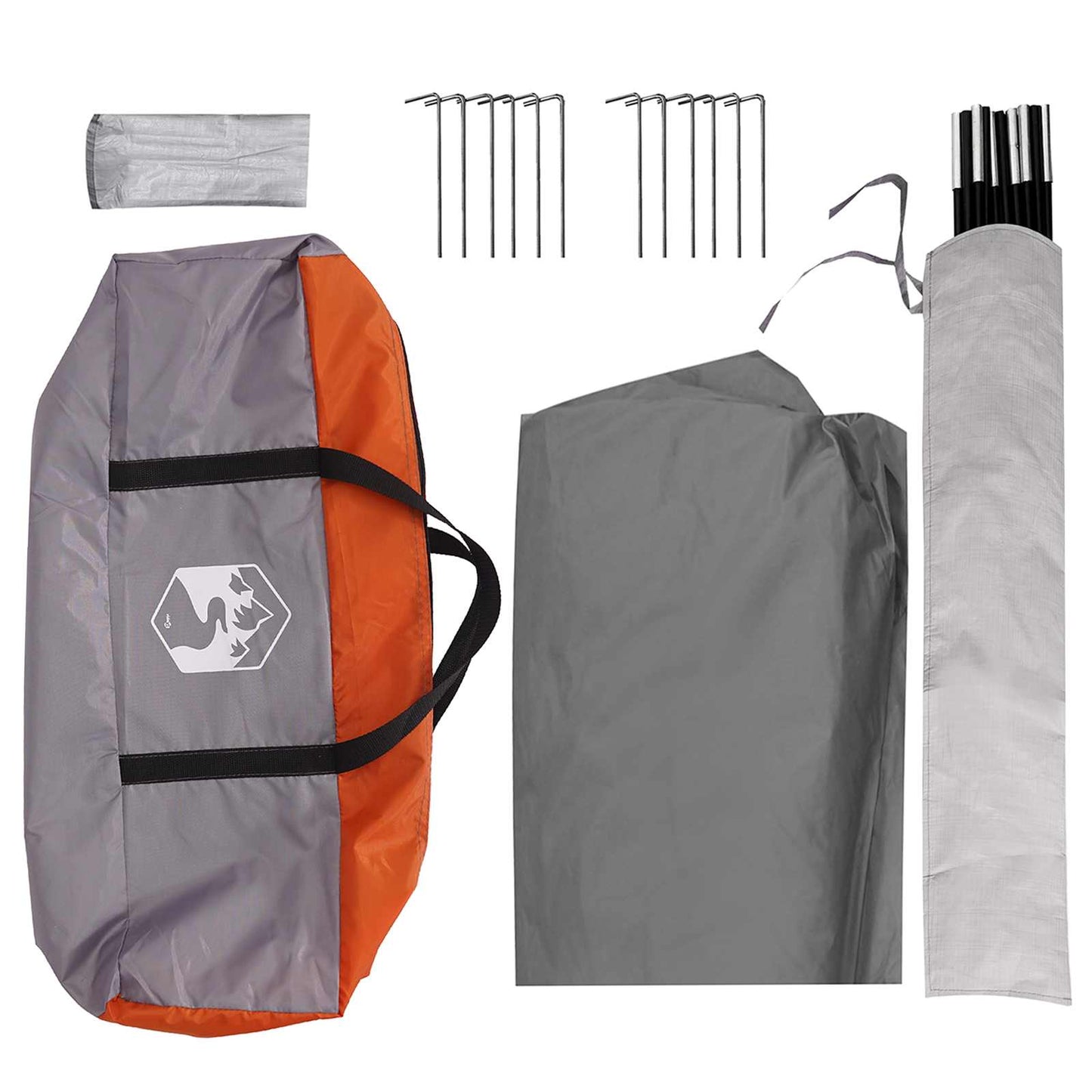 Party Tent Grå og orange 400 x 400 x 320 cm Polyester og Stål