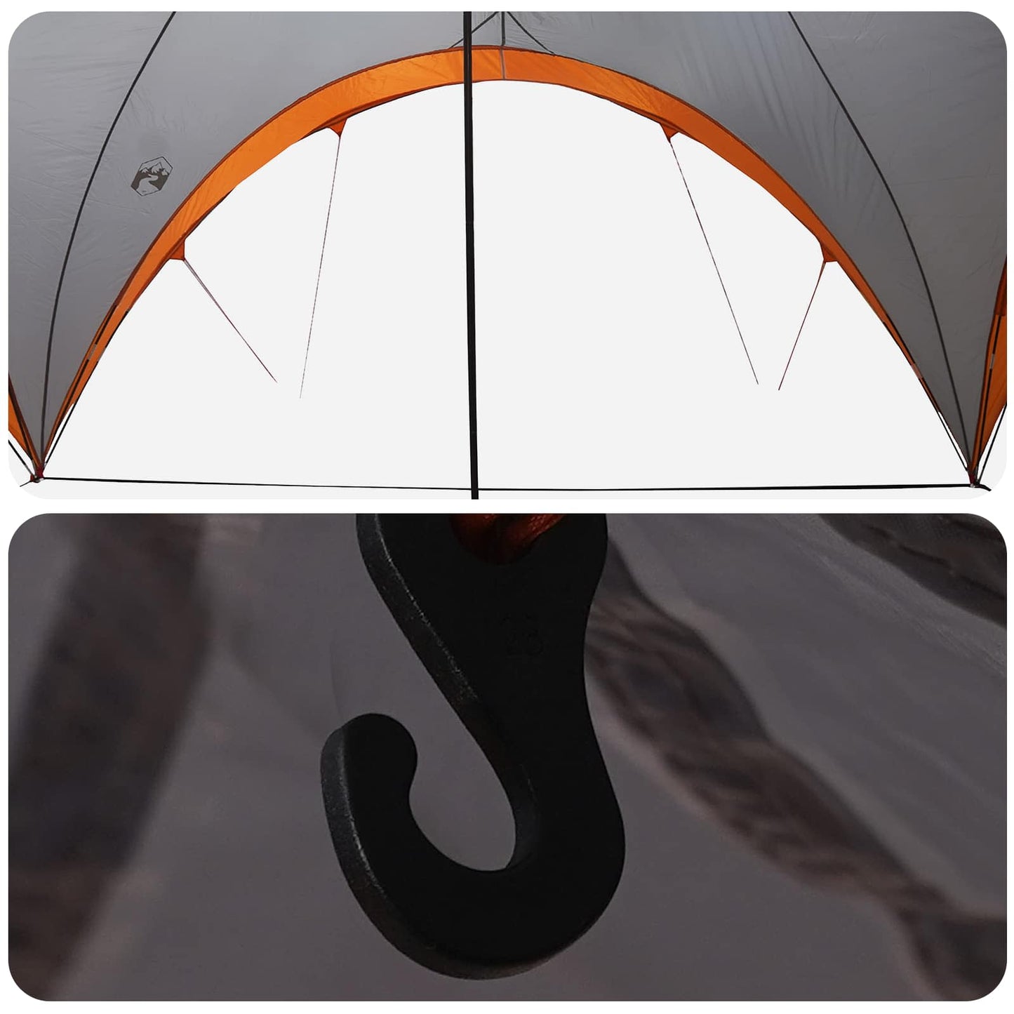 Party Tent Grå og orange 400 x 400 x 320 cm Polyester og Stål