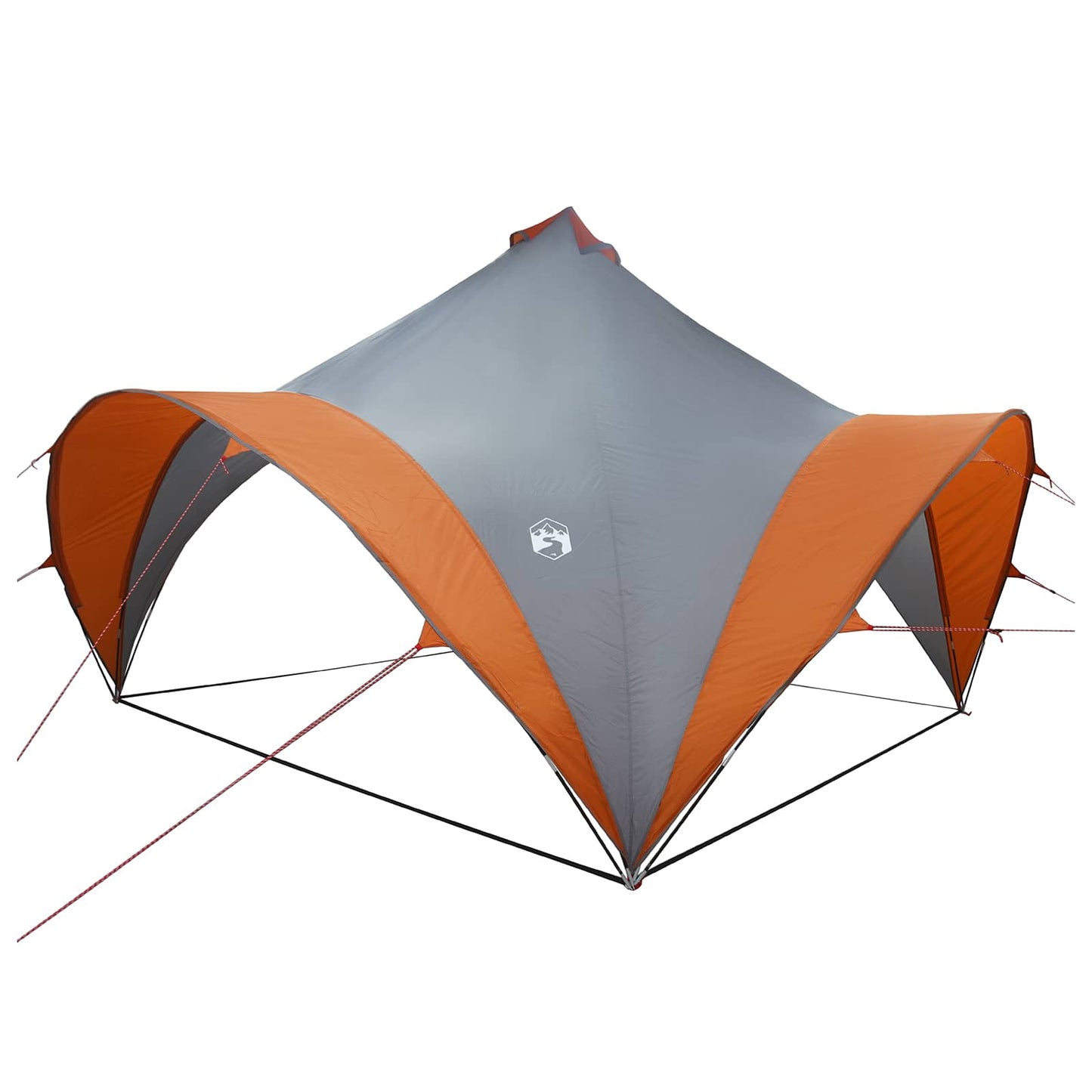 Party Tent Grå og orange 400 x 400 x 320 cm Polyester og Stål
