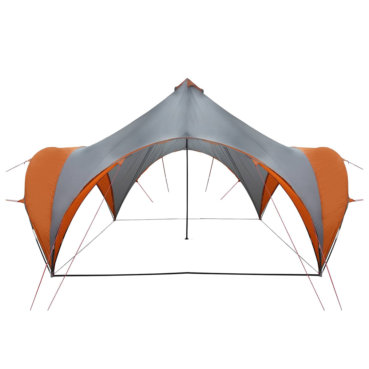 Party Tent Grå og orange 400 x 400 x 320 cm Polyester og Stål