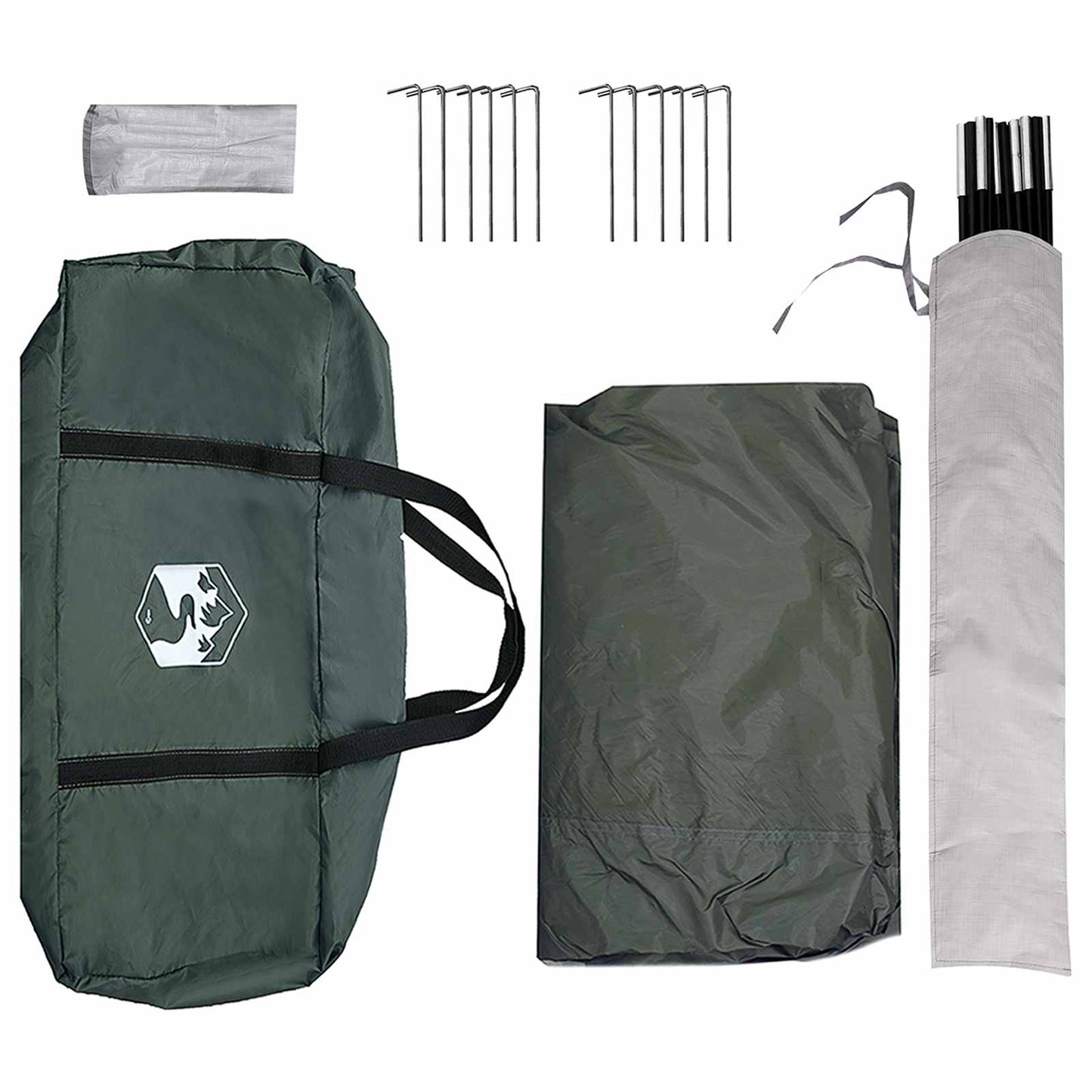 Party Tent 400 x 400 x 320 cm Army grøn Polyester og Stål