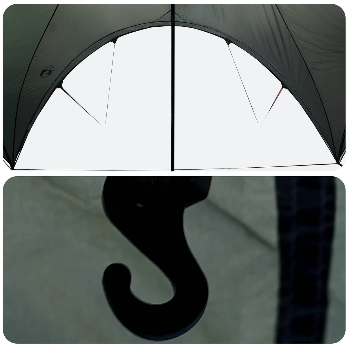 Party Tent 400 x 400 x 320 cm Army grøn Polyester og Stål