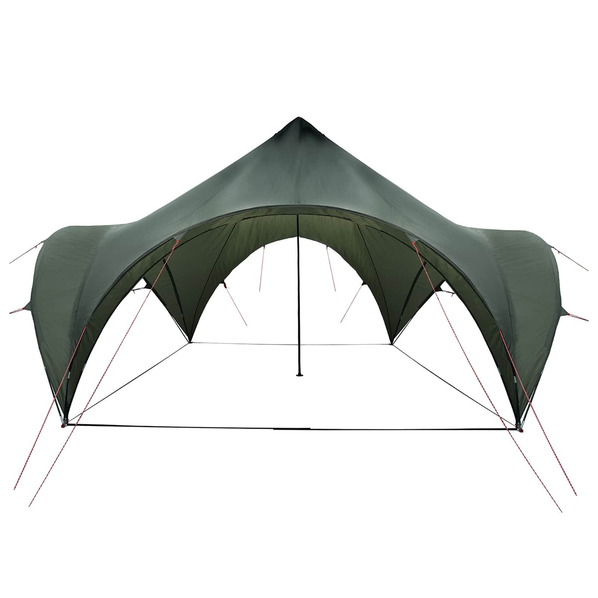 Party Tent 400 x 400 x 320 cm Army grøn Polyester og Stål