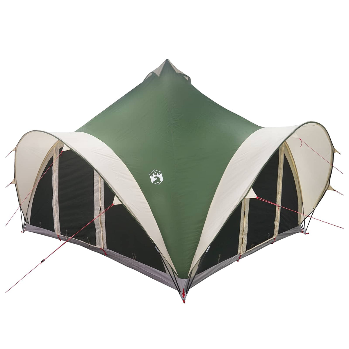 Tipi telt med tag Grøn 6-personers Polyester og Stål