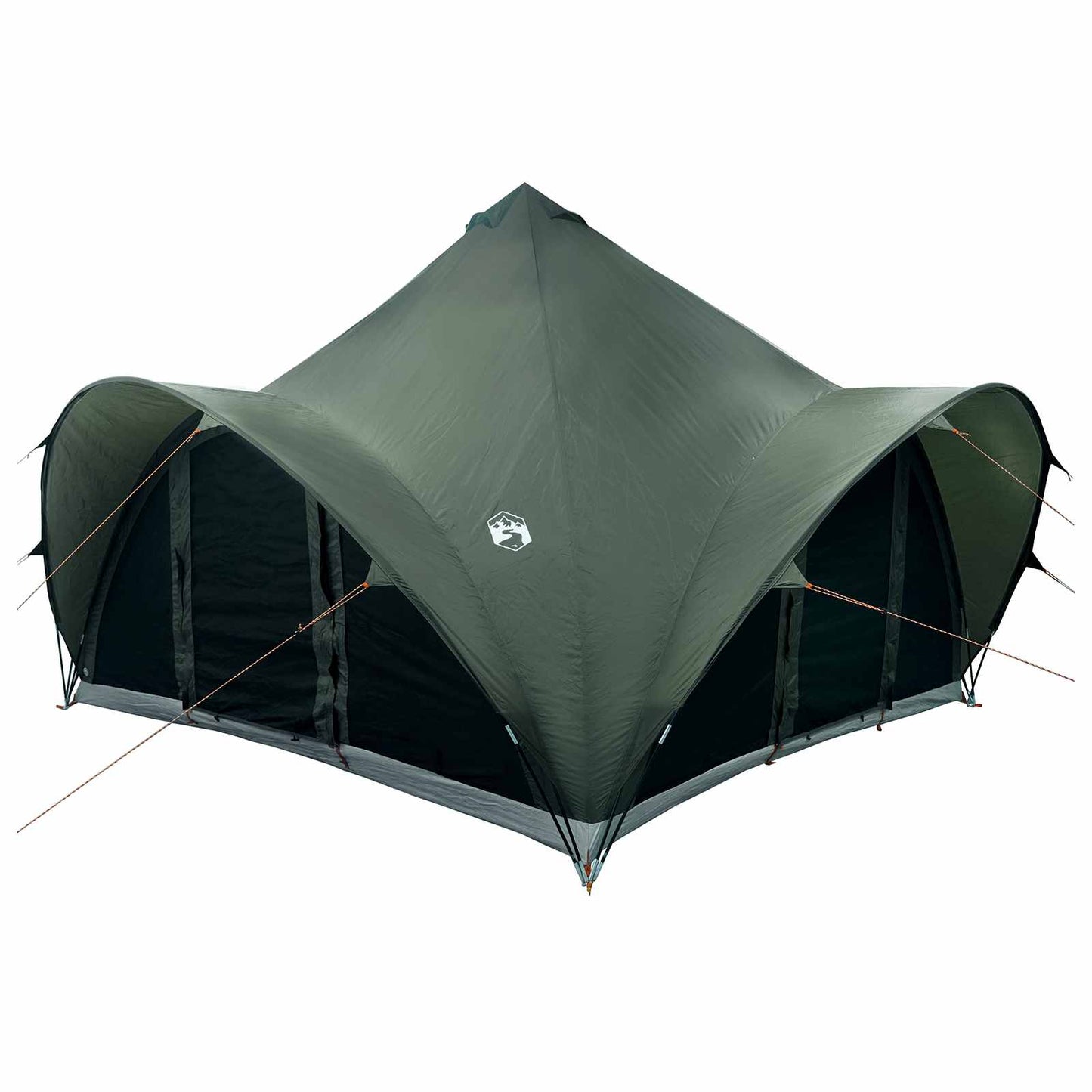 Tipi telt med tag Army grøn 6-personers Polyester og Stål