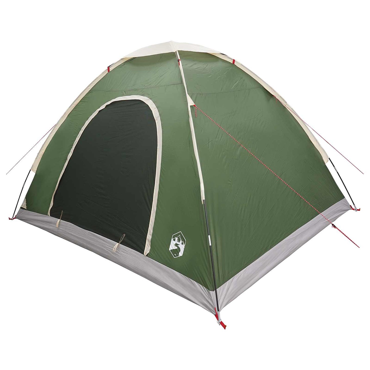 Camping telt 4-personers Grøn 185T Polyester med PU belægning
