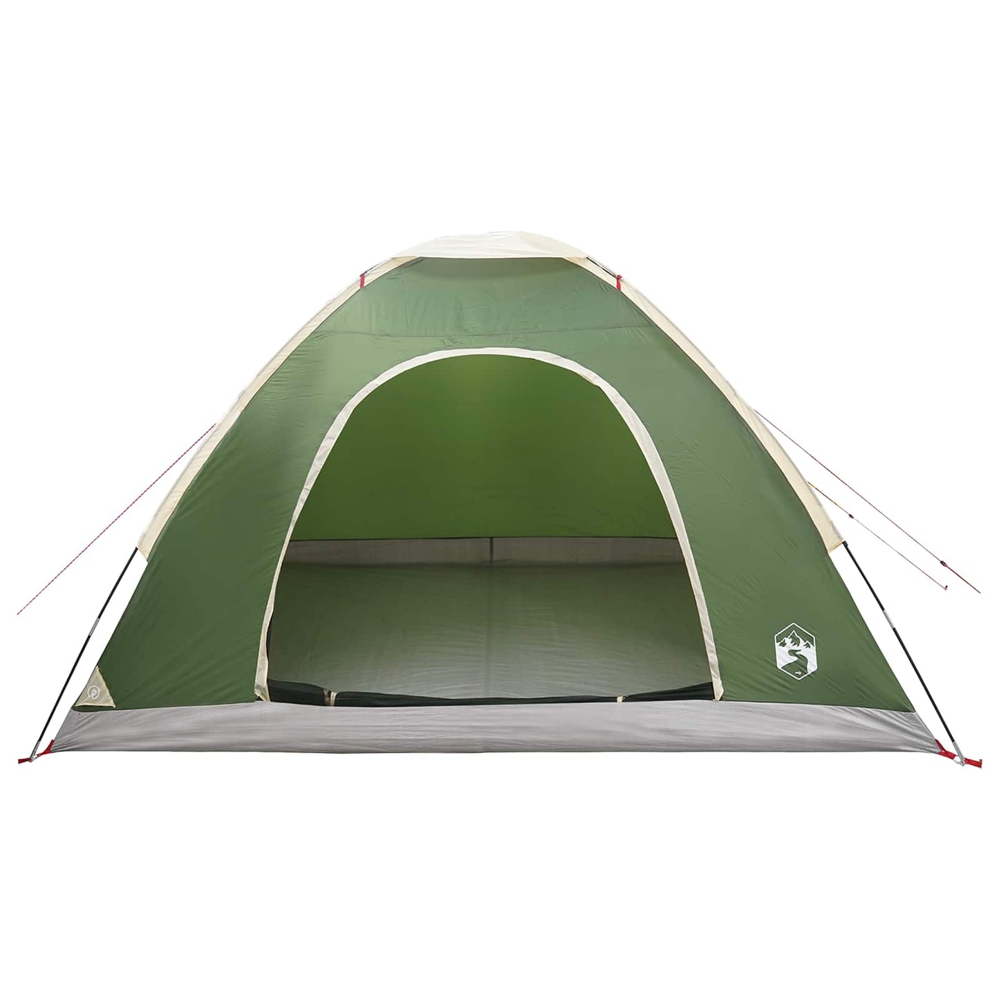Camping telt 4-personers Grøn 185T Polyester med PU belægning
