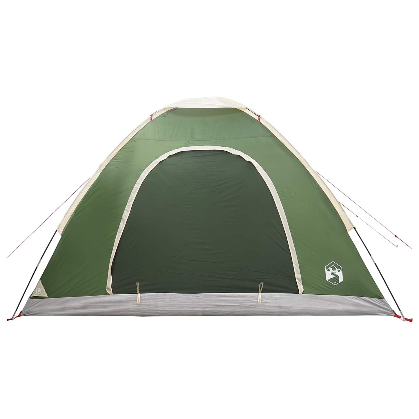 Camping telt 4-personers Grøn 185T Polyester med PU belægning