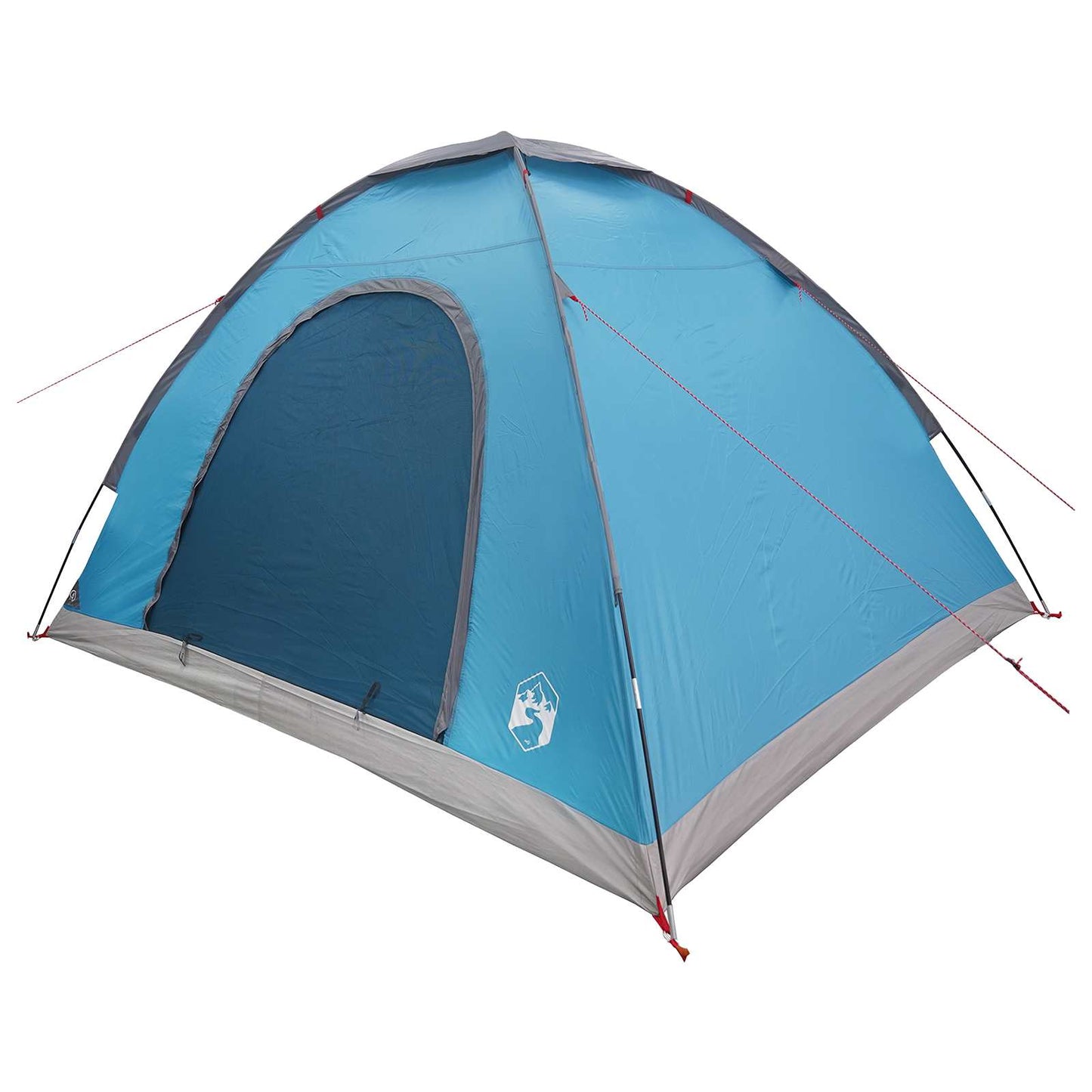 Camping telt 4-personers Blå 185T Polyester med PU belægning