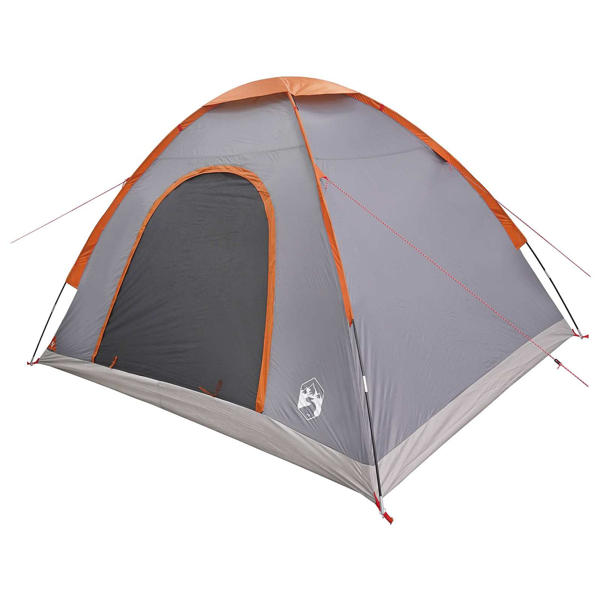 Camping telt 4-personers Grå og orange