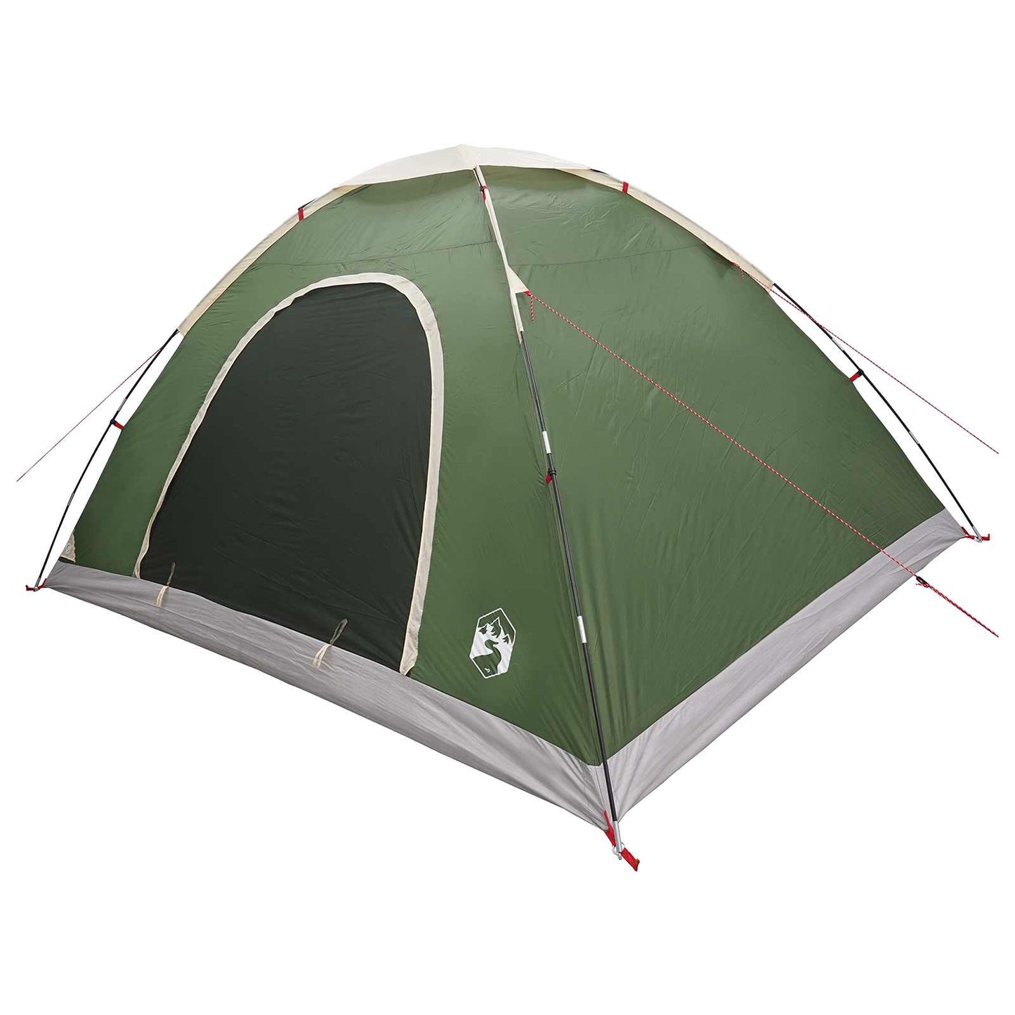 Camping telt 6-personers Grøn 185T Polyester med PU belægning