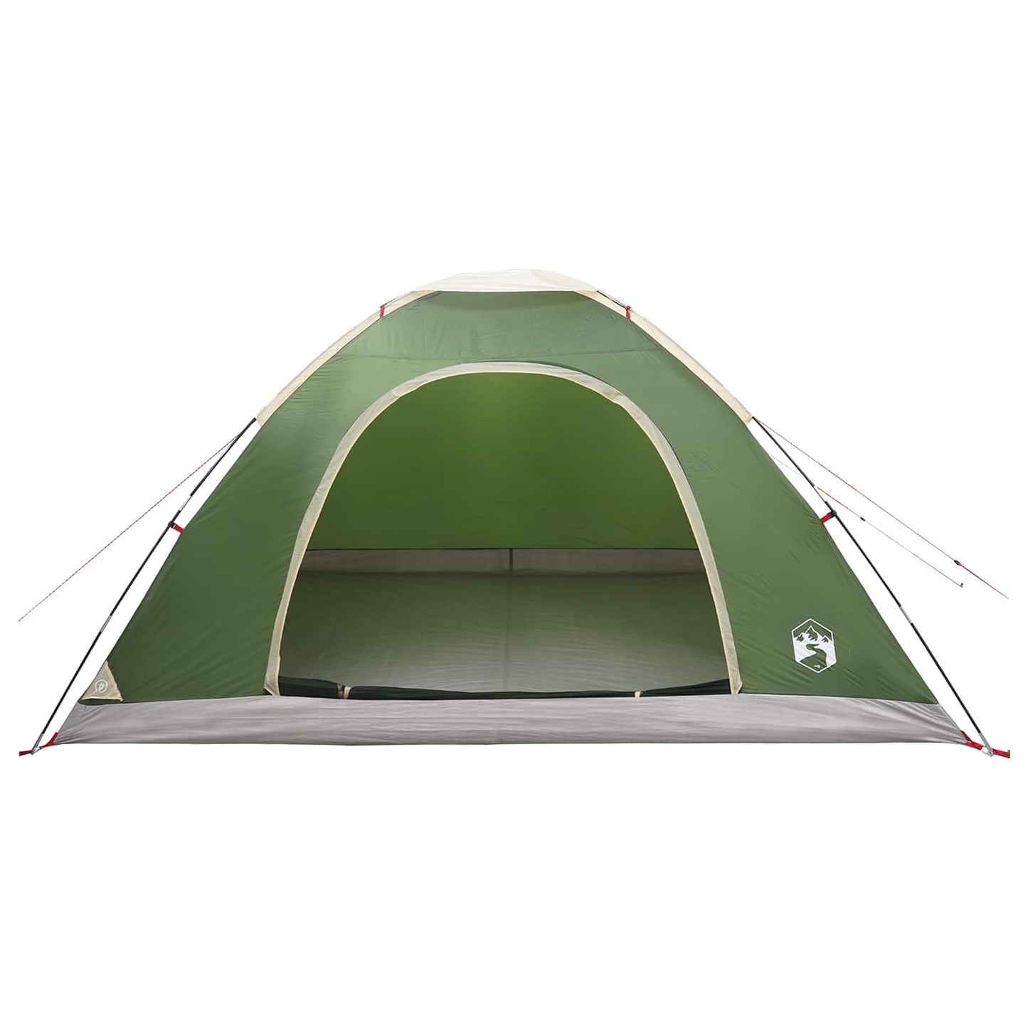 Camping telt 6-personers Grøn 185T Polyester med PU belægning
