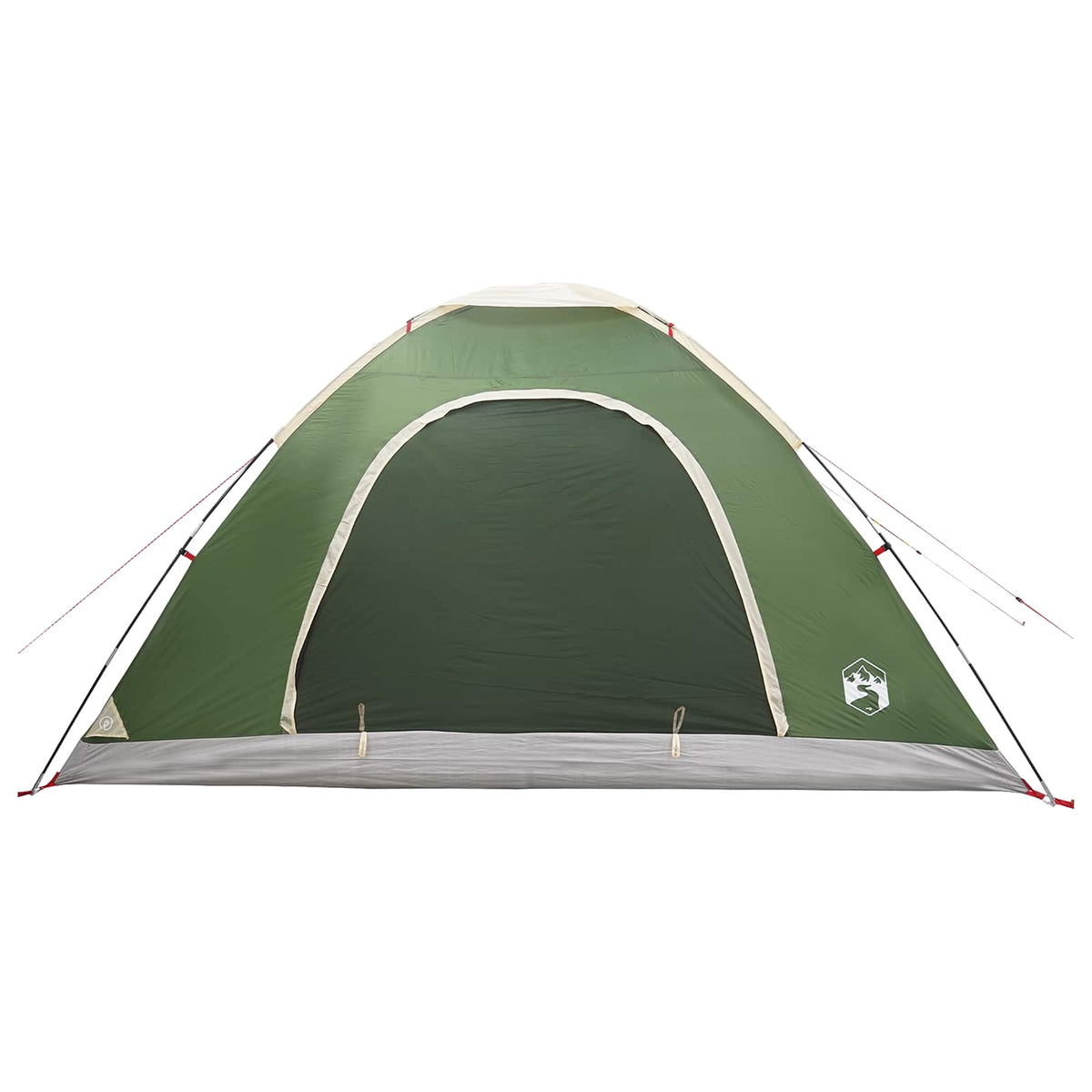 Camping telt 6-personers Grøn 185T Polyester med PU belægning