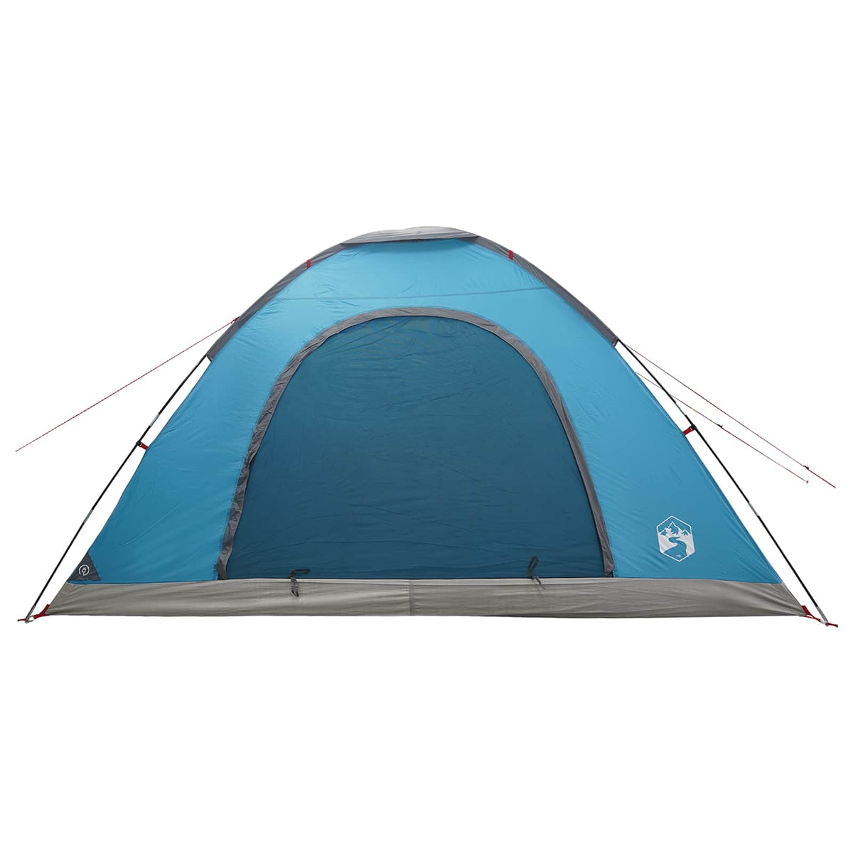 Camping telt 6-personers Blå 185T Polyester med PU belægning