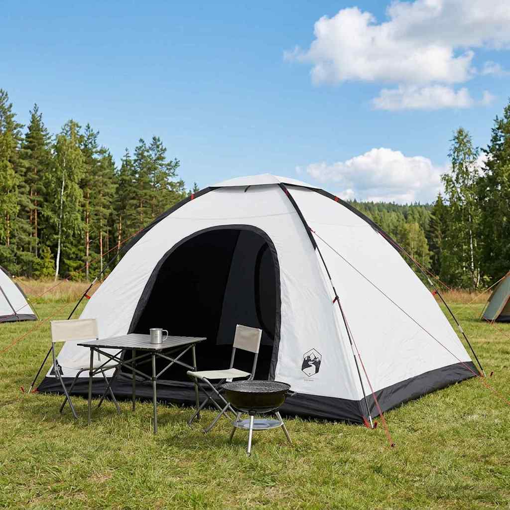Camping telt 6-personers Hvid Blackout