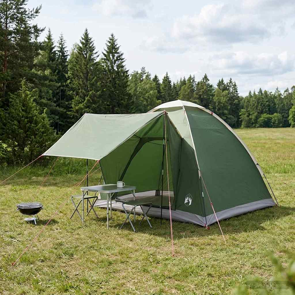 Camping telt 2-personers Grøn Polyester og Stål