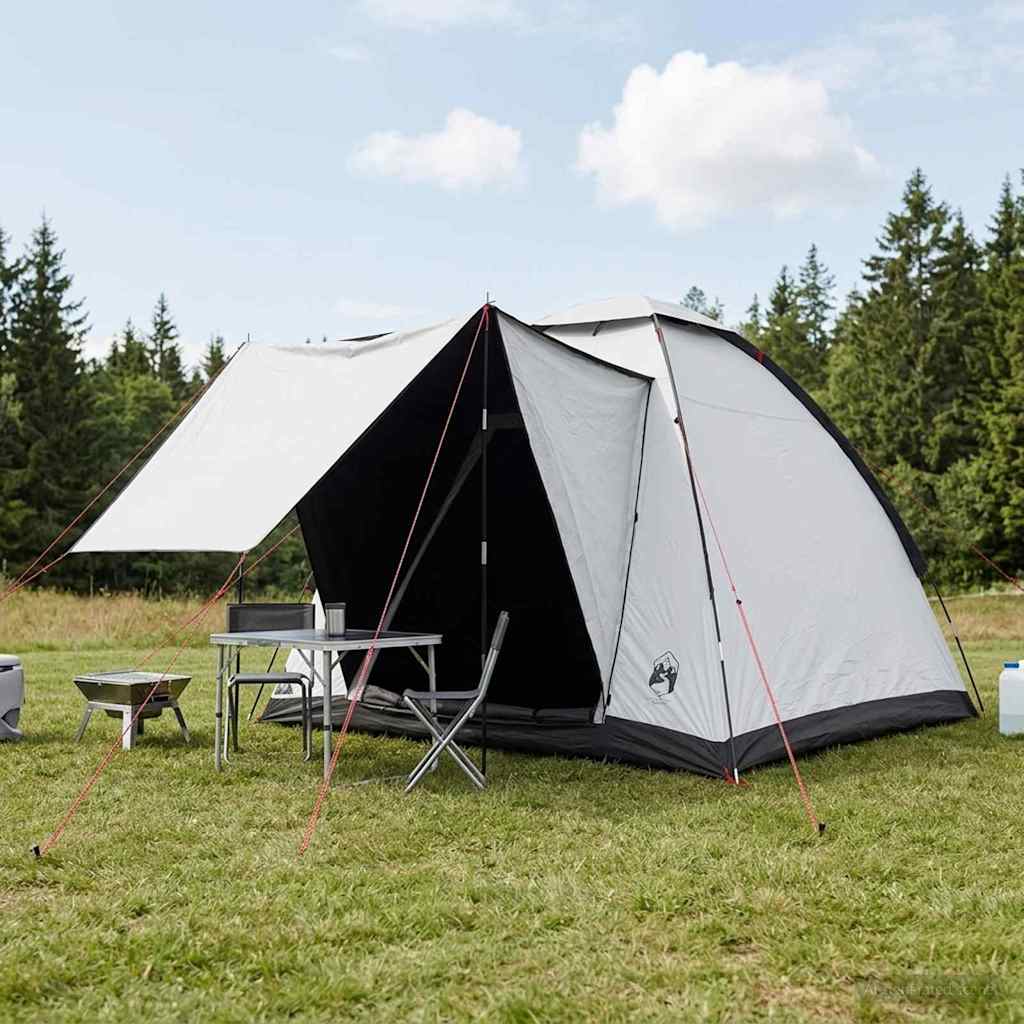 Camping telt 2-personers Hvid Blackout Polyester og Stål