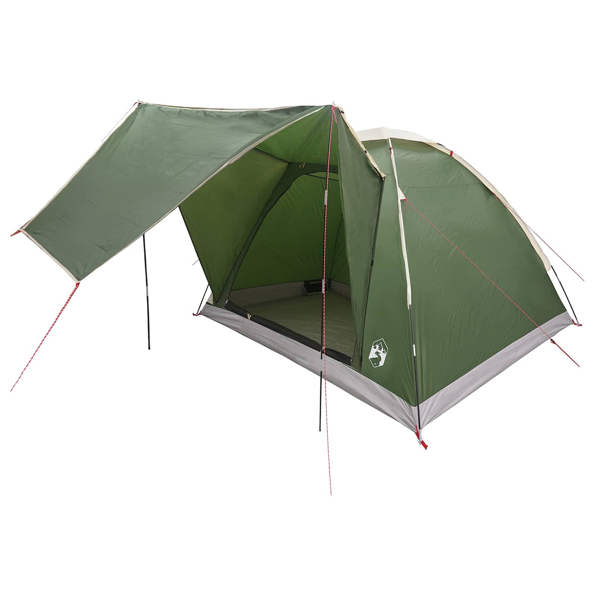 Camping telt 4-personers Grøn Polyester og Stål