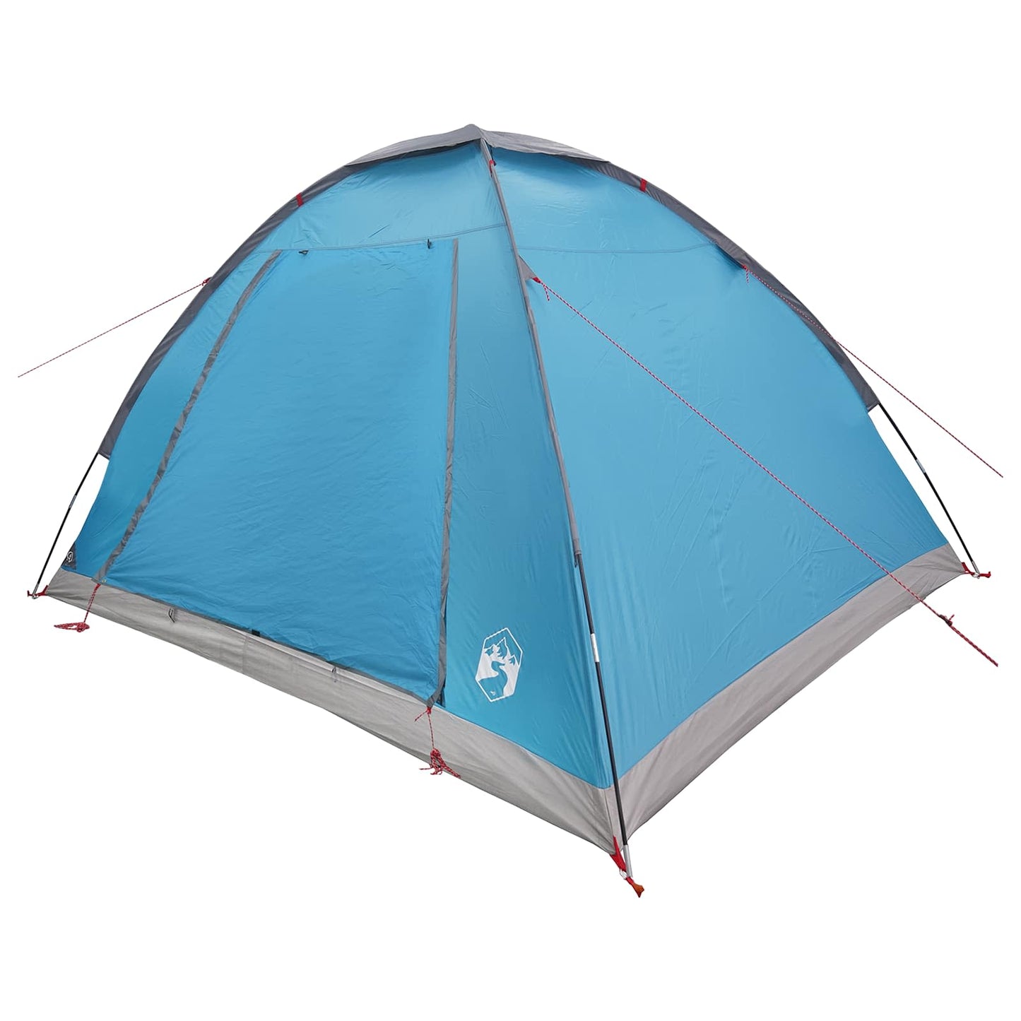 Camping telt 4-personers Blå Polyester og Stål