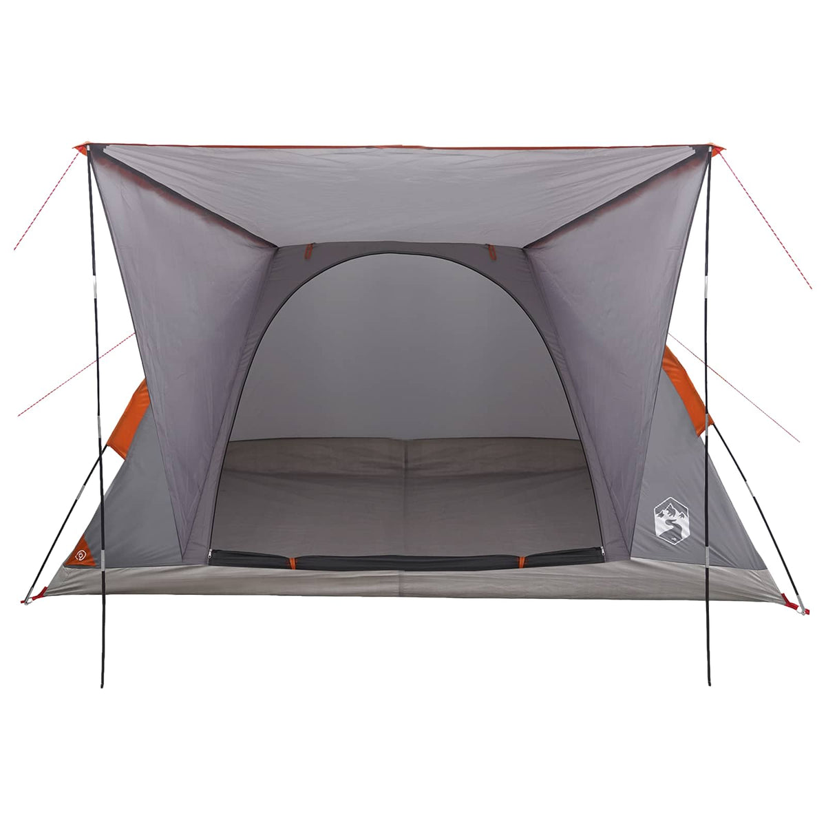 Camping telt 4-personers Grå og orange Polyester og Stål