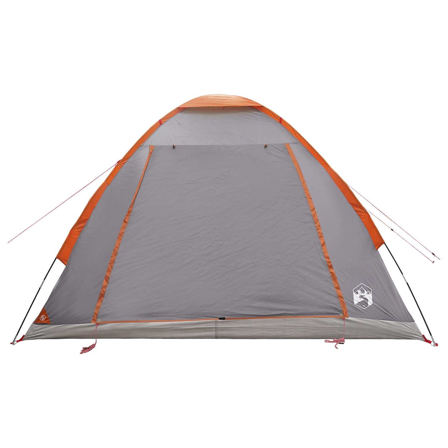 Camping telt 4-personers Grå og orange Polyester og Stål
